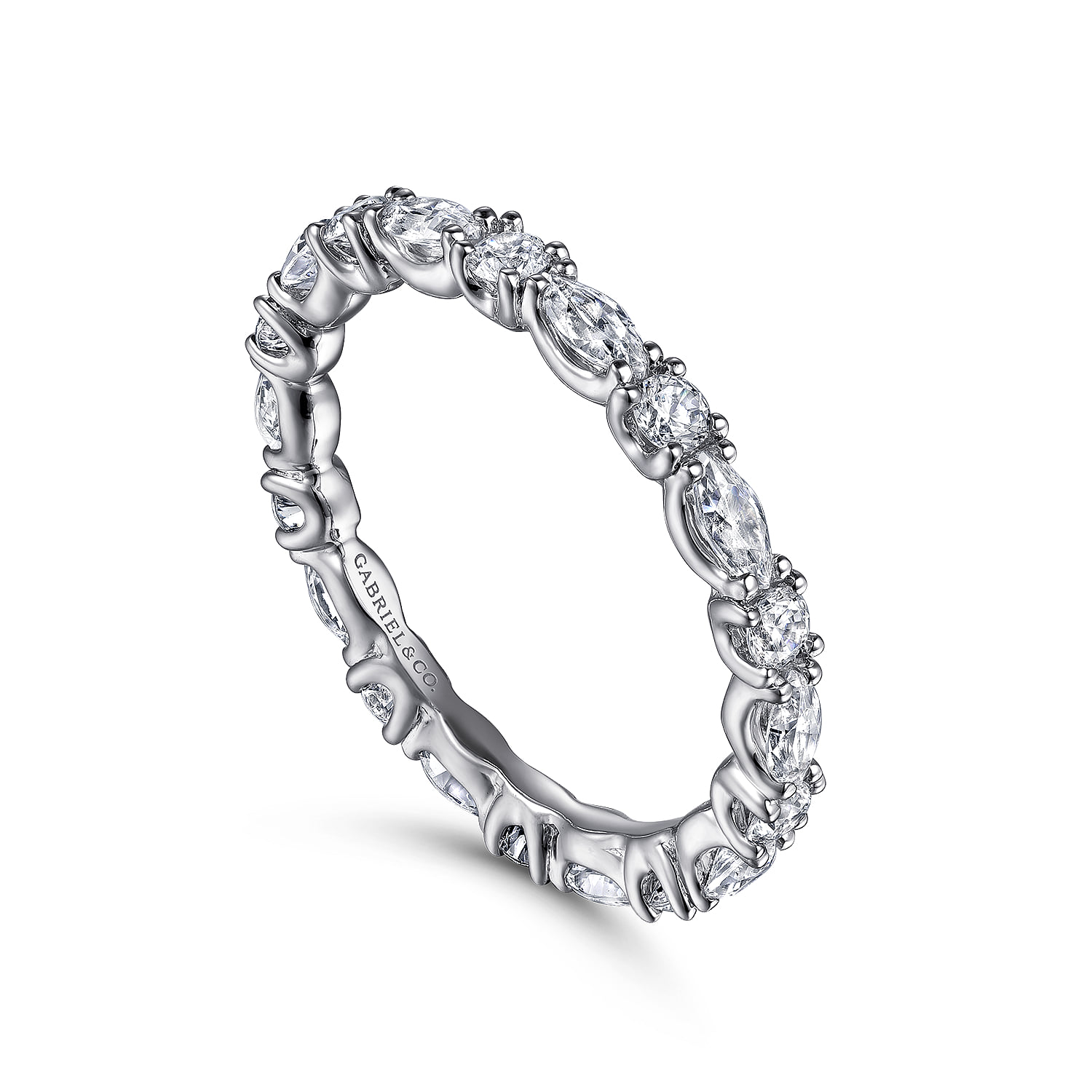 Diamond Eternity Band in 14K White Gold, photograph 3