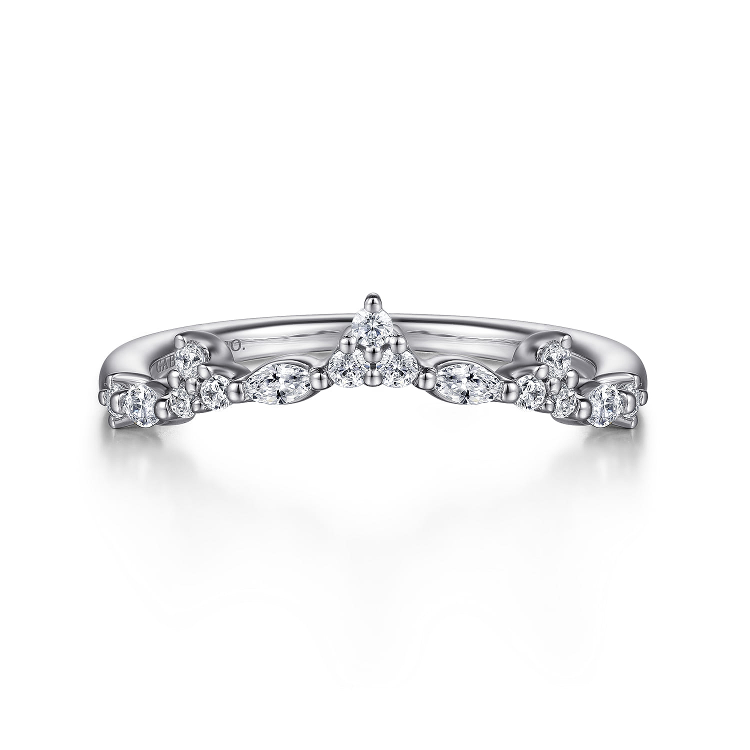 Curved and Diamond Anniversary Band