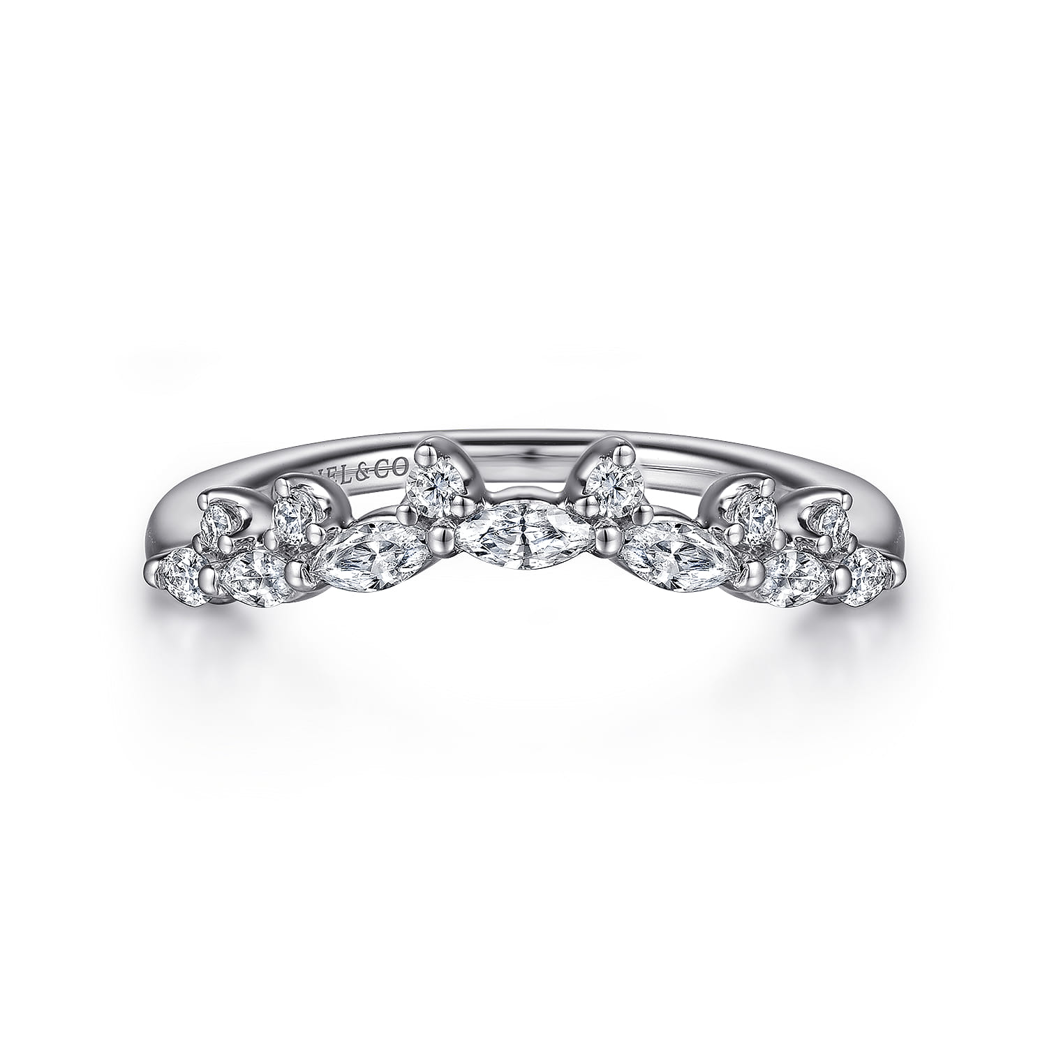 Curved and Diamond Anniversary Band