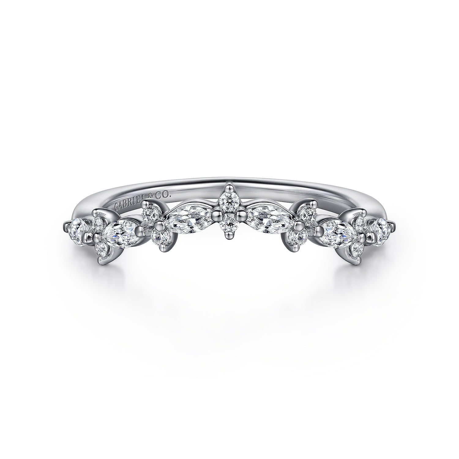 Curved and Diamond Anniversary Band