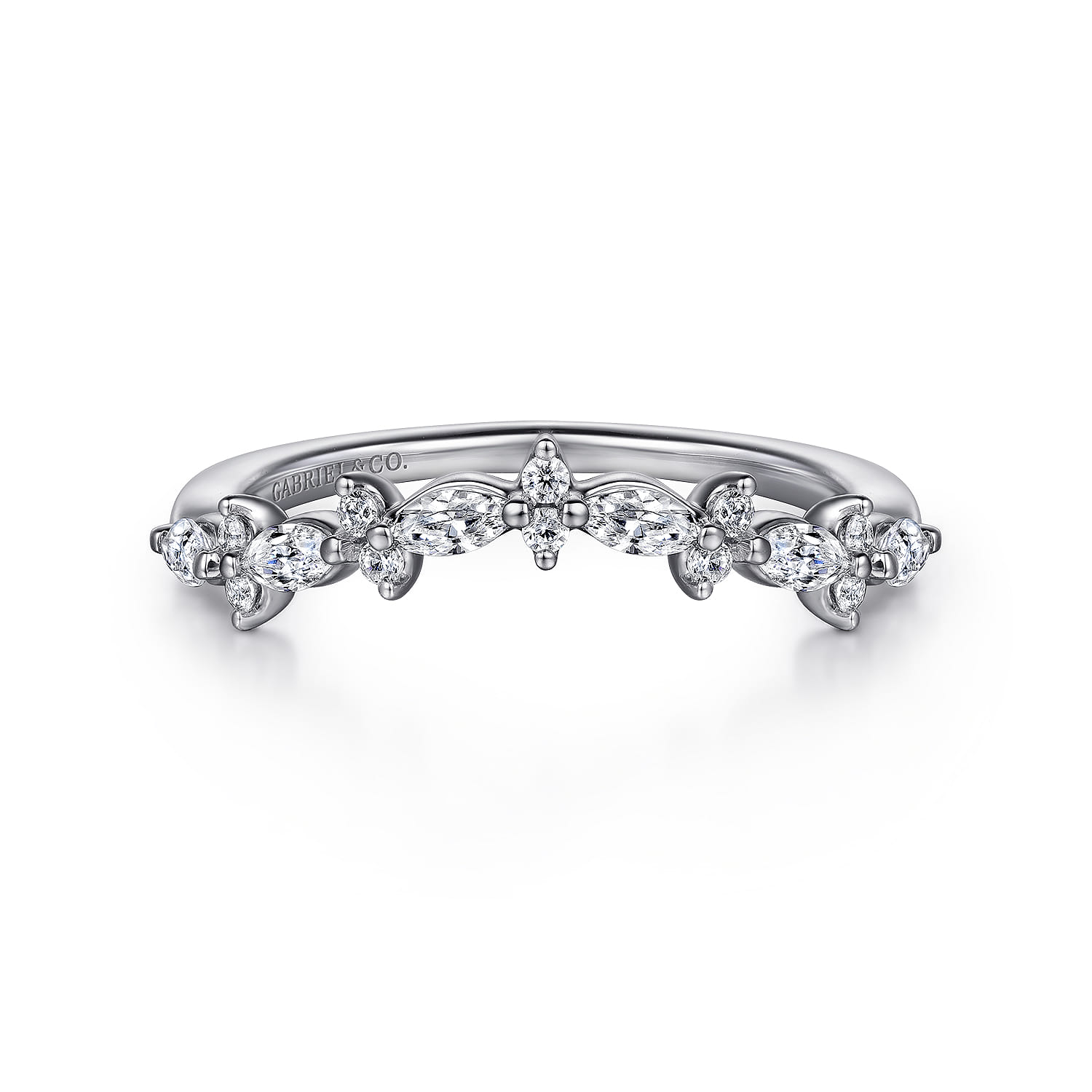 Curved and Diamond Anniversary Band