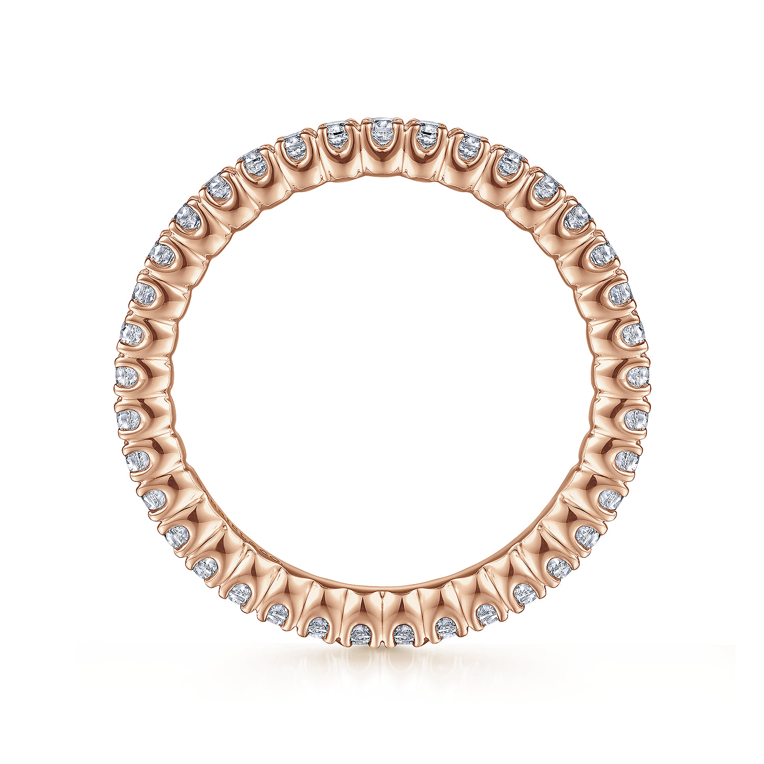 Diamond Eternity Band in 14K Rose Gold, photograph 2