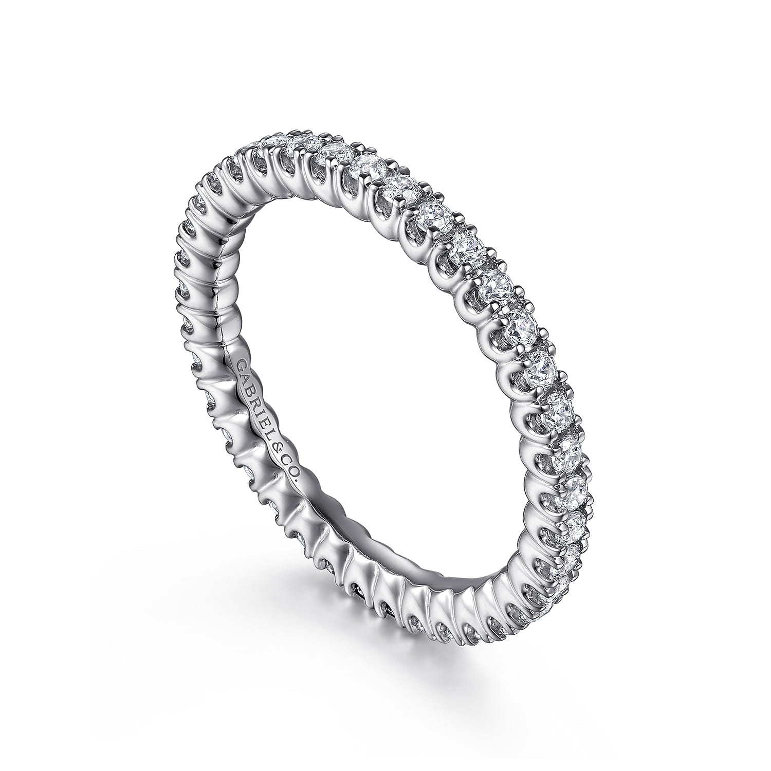 Diamond Eternity Band in 14K White Gold, photograph 3