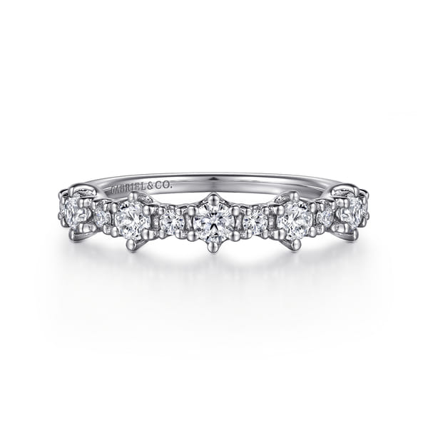 14K White Gold Diamond Anniversary Band
