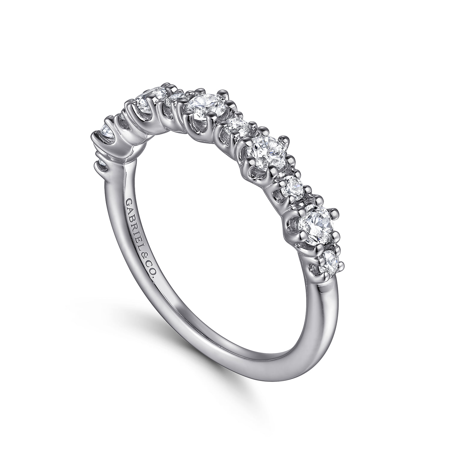 Diamond Anniversary Band in 14K White Gold, photograph 3