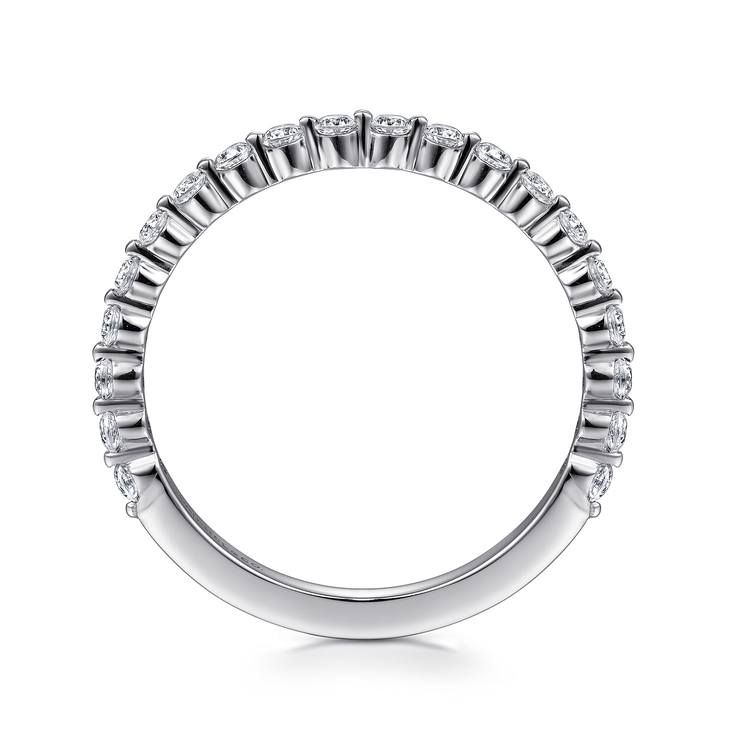 Single Prong Diamond Anniversary Band in Platinum, photograph 2