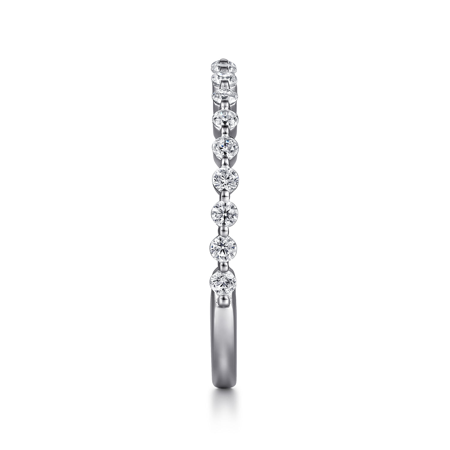 Single Prong Diamond Anniversary Band in Platinum, photograph 4