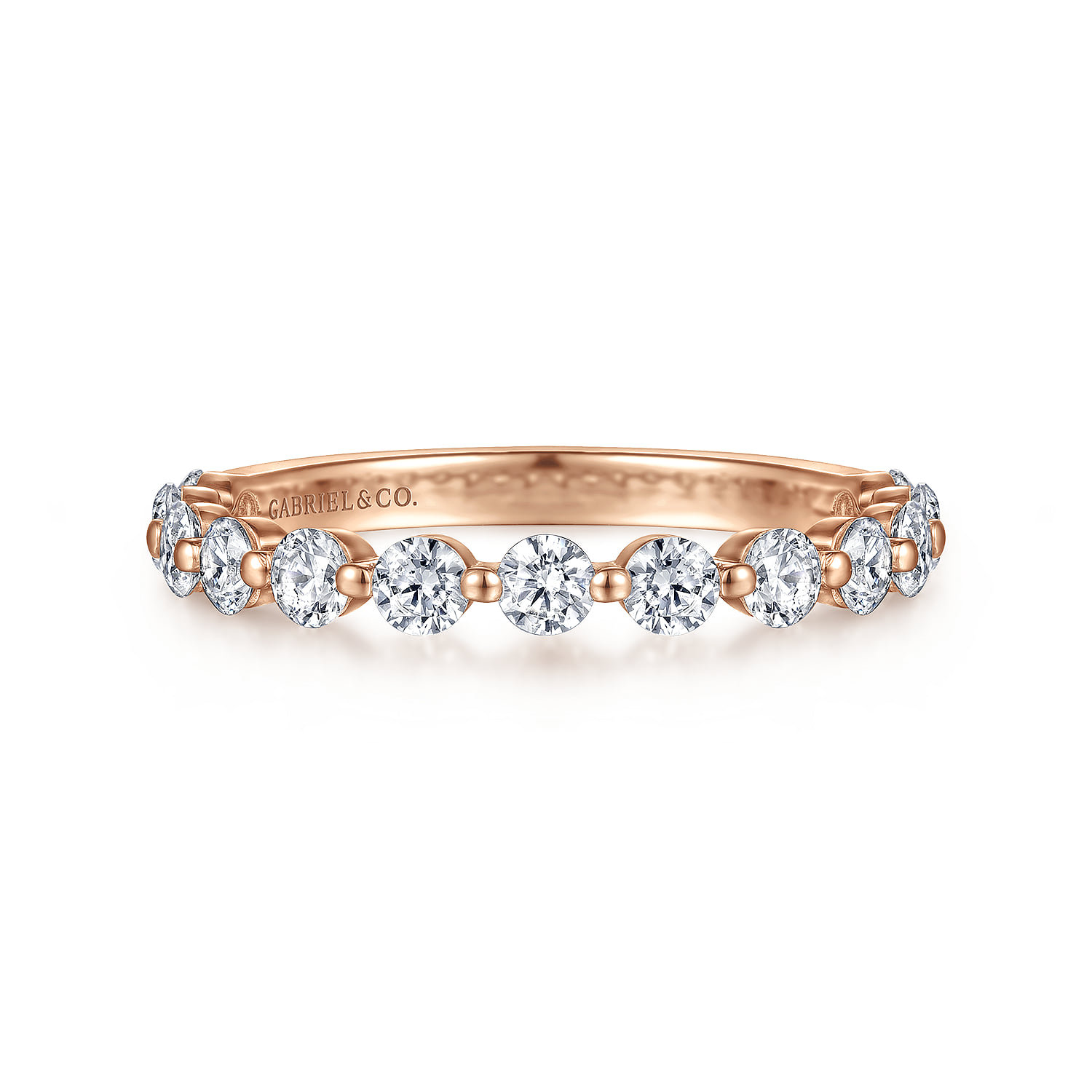 Single Prong Diamond Anniversary Band