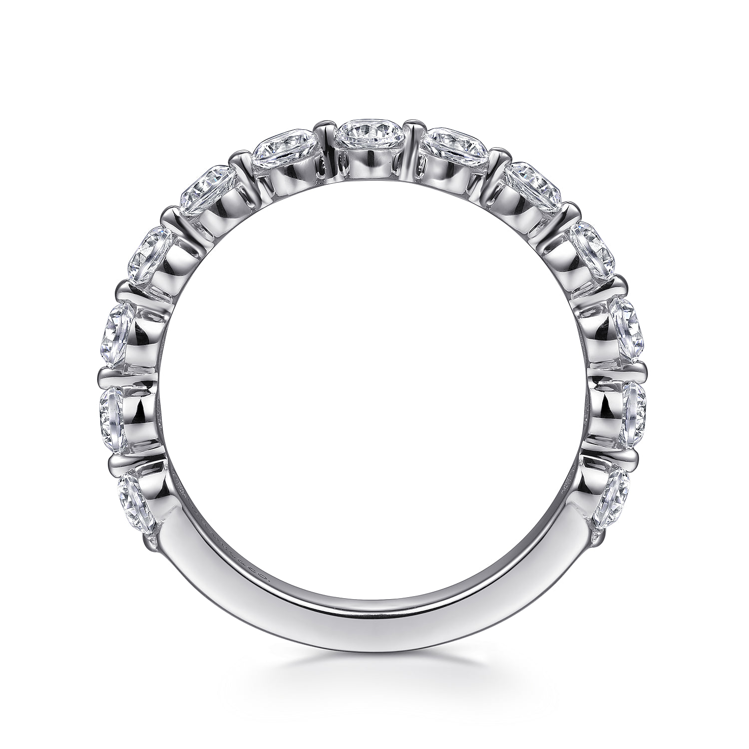 Single Prong Diamond Anniversary Band in Platinum, photograph 2