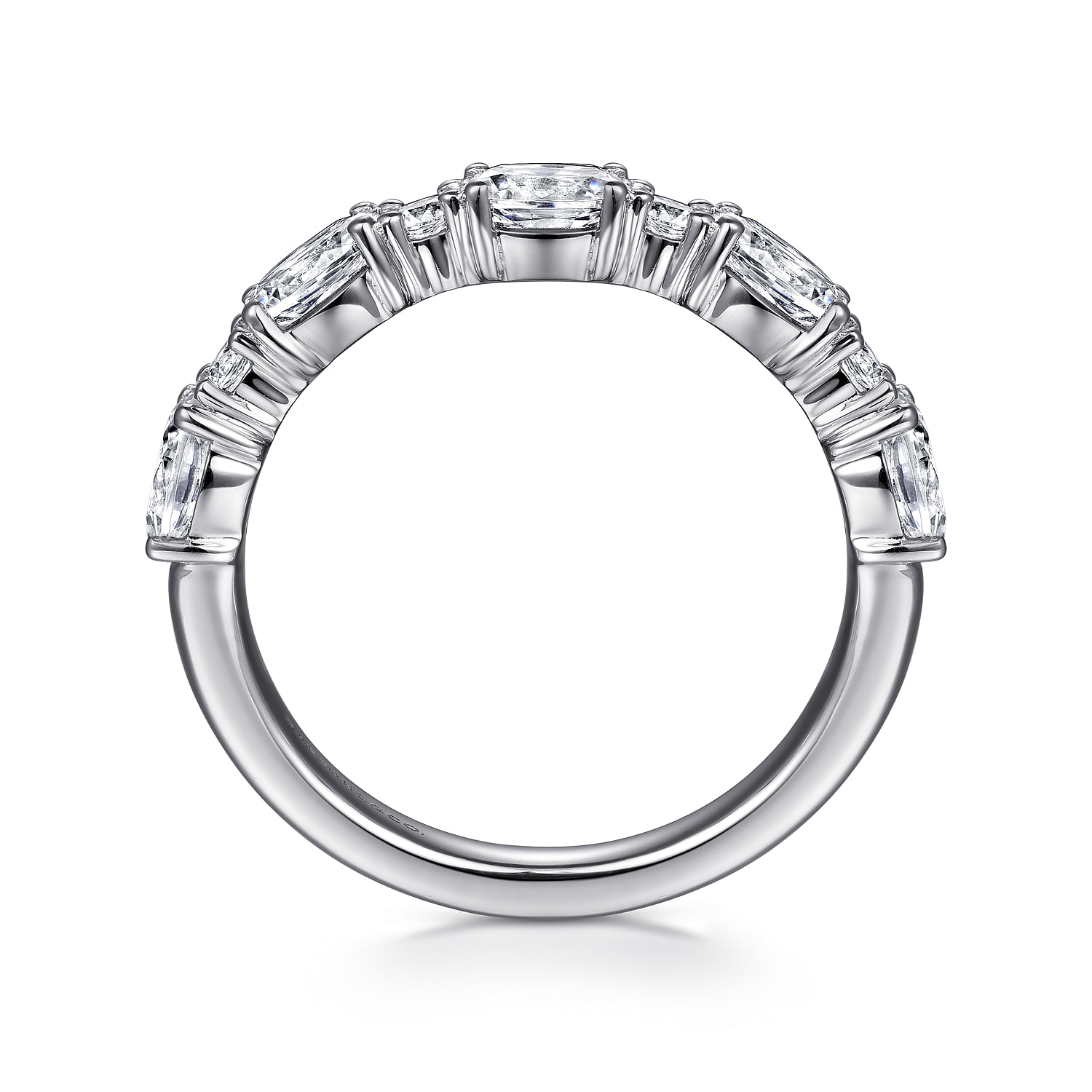 and Diamond Anniversary Band in 14K White Gold, photograph 2