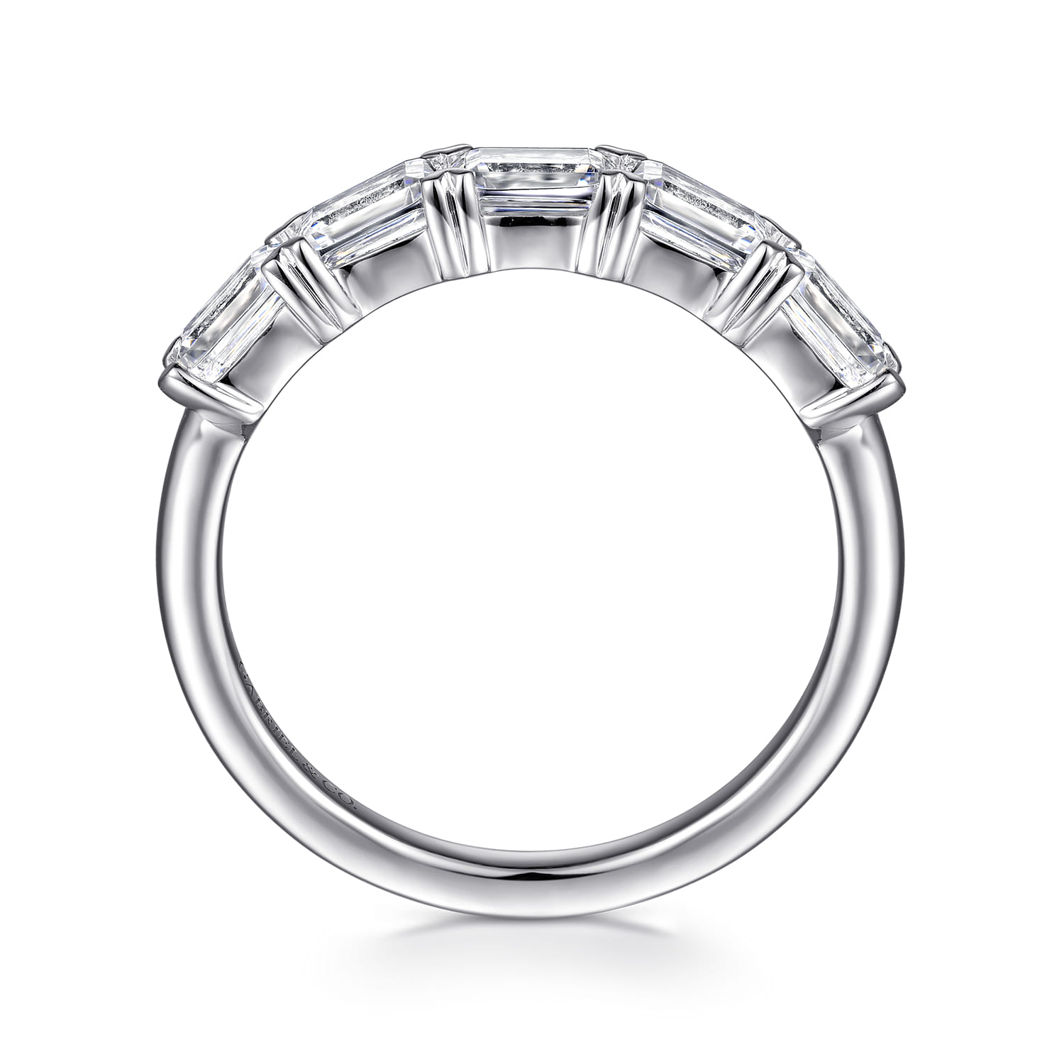 Prong Set Diamond Anniversary Band in 14K White Gold, photograph 2