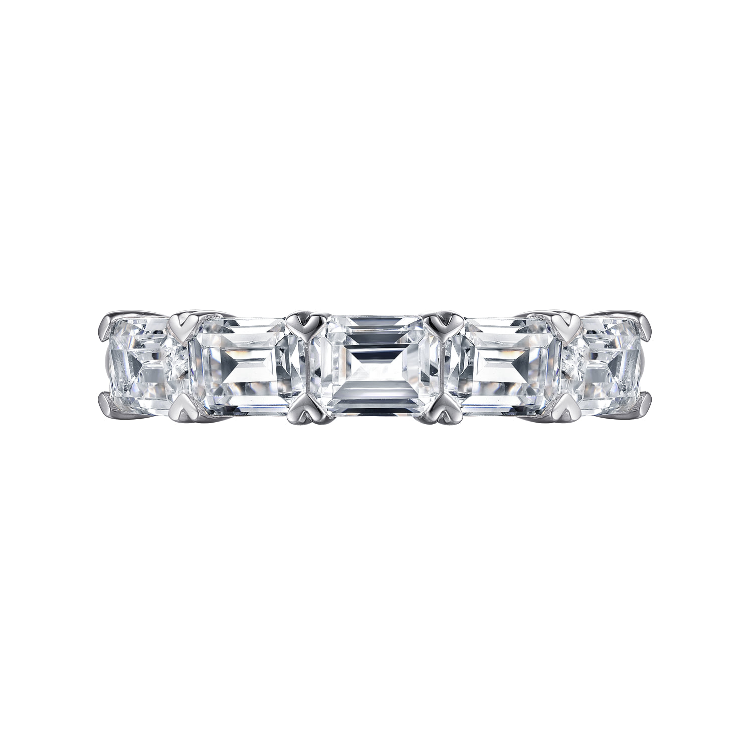 Prong Set Diamond Anniversary Band in 14K White Gold, photograph 6