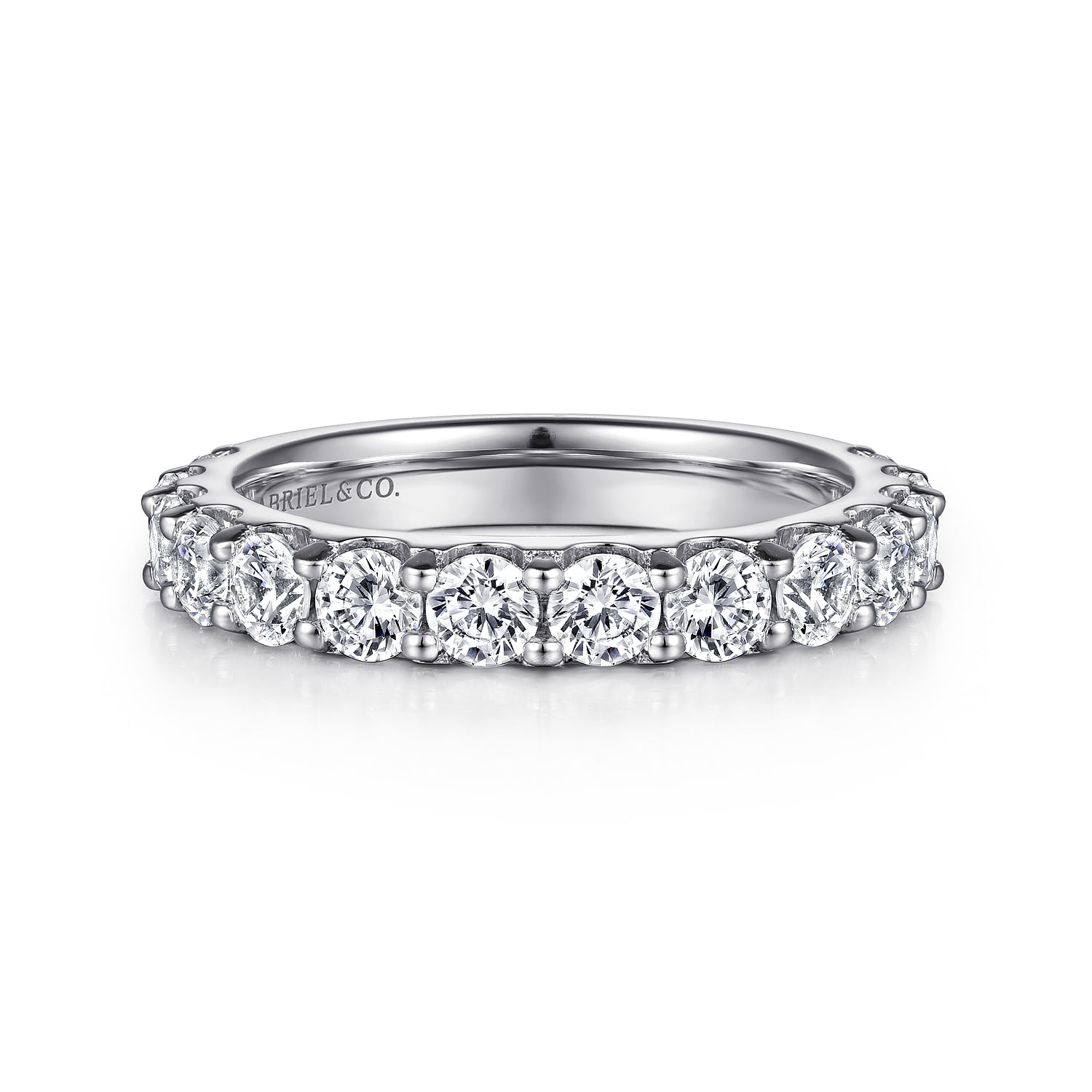 Shared Prong Diamond Wedding Band