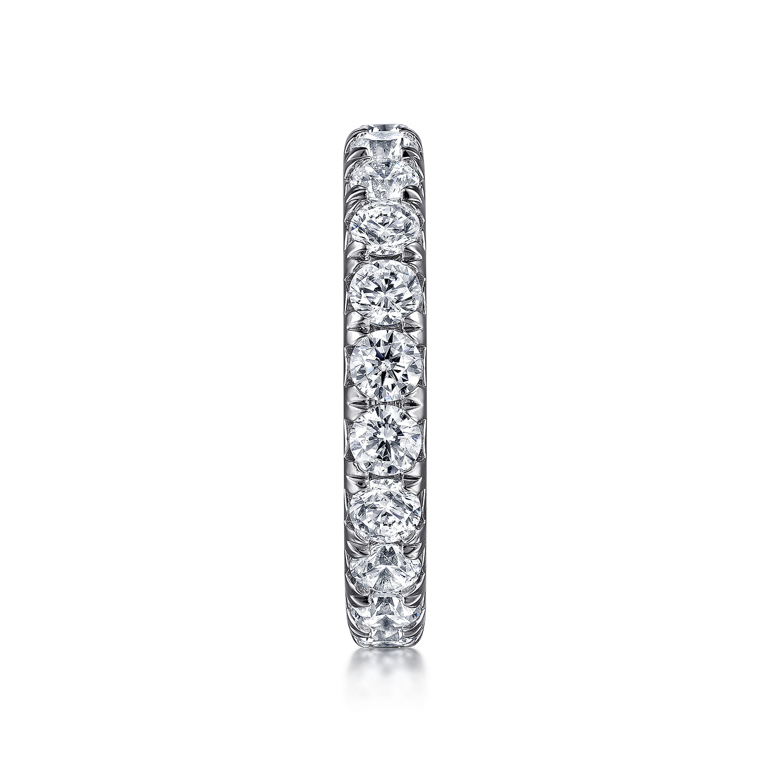 Micro Pave Diamond Eternity Band in 14K White Gold, photograph 4