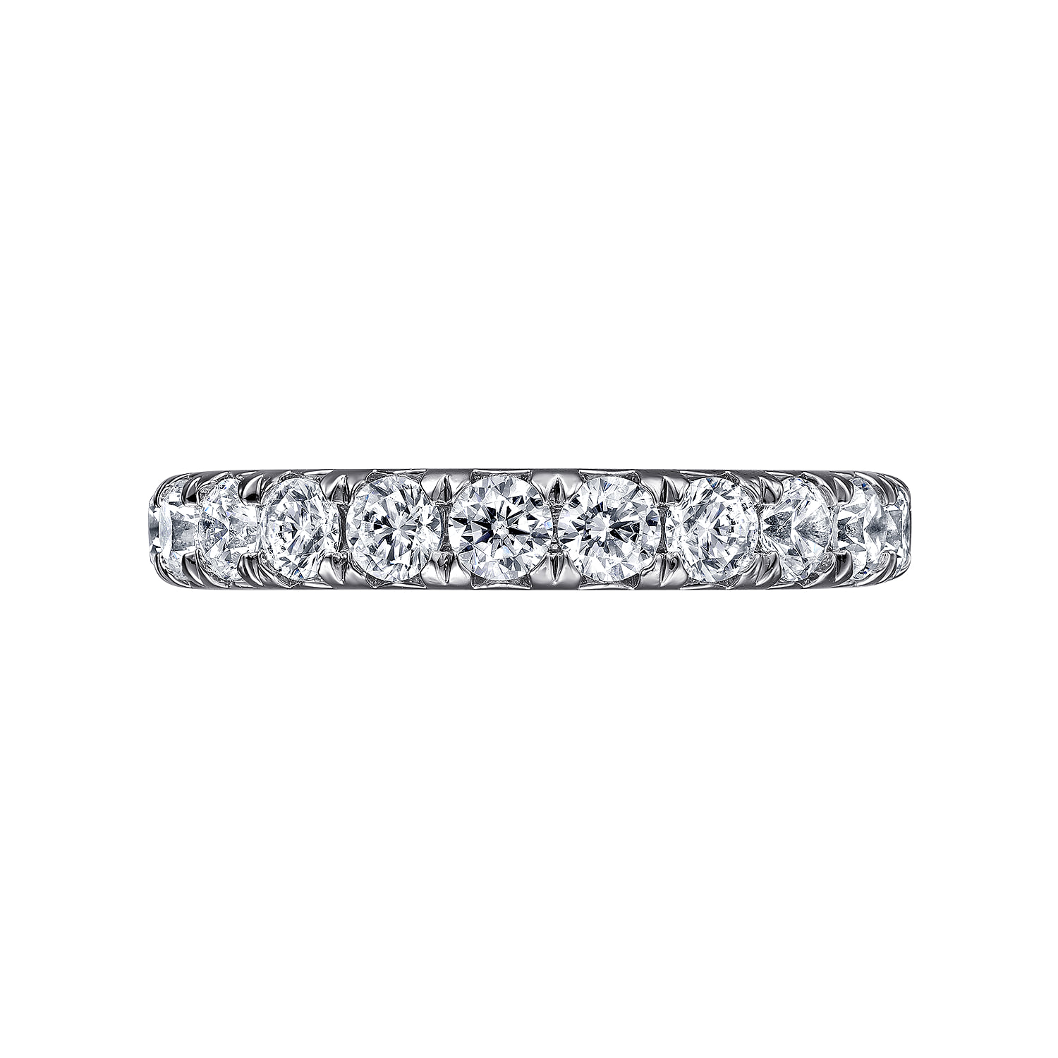 Micro Pave Diamond Eternity Band in 14K White Gold, photograph 5