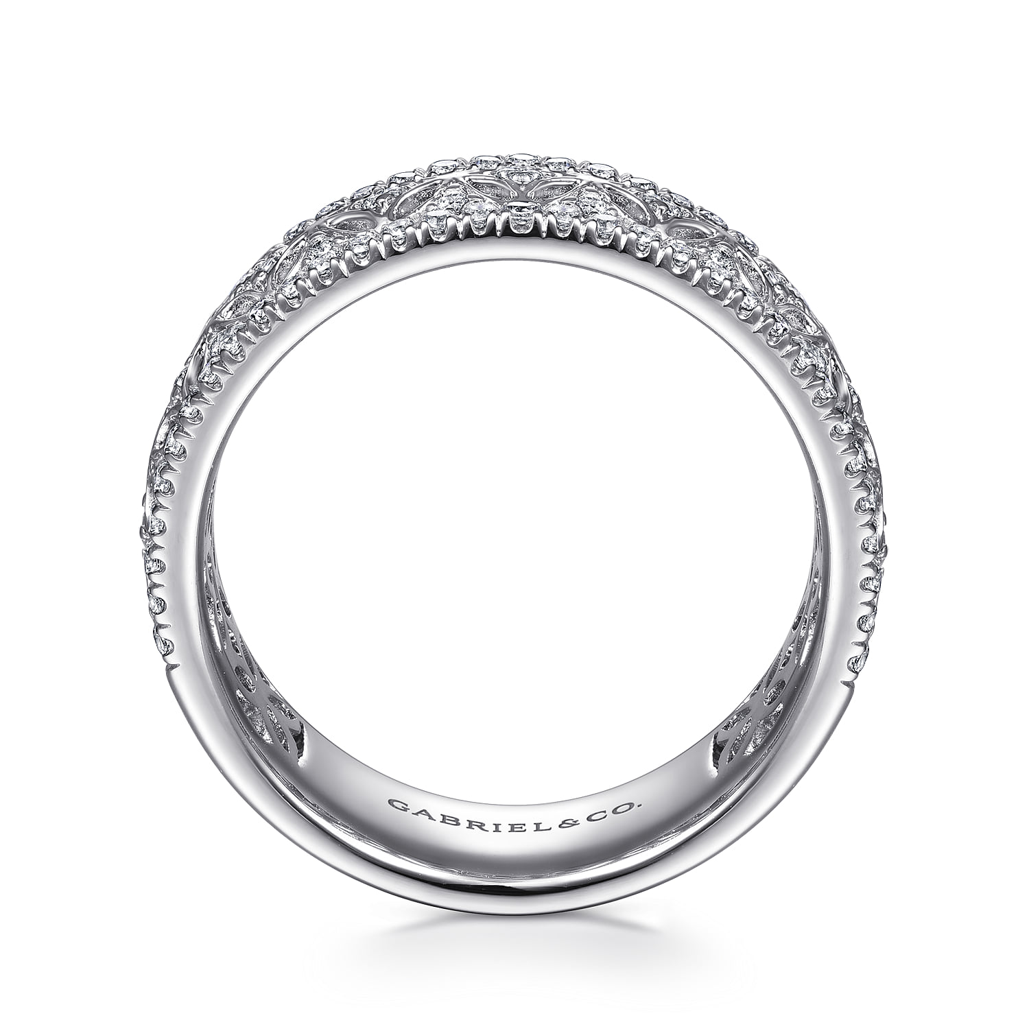 Diamond Anniversary Band in 14K White Gold, photograph 2