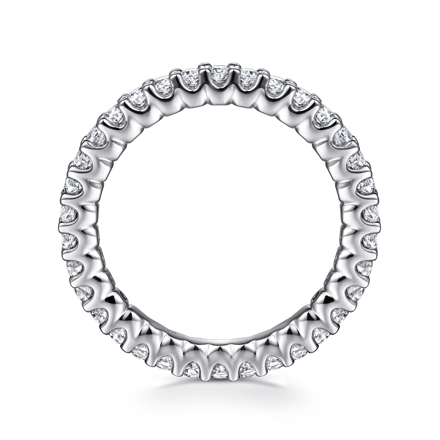 Prong Set Diamond Eternity Band in 14K White Gold, photograph 2
