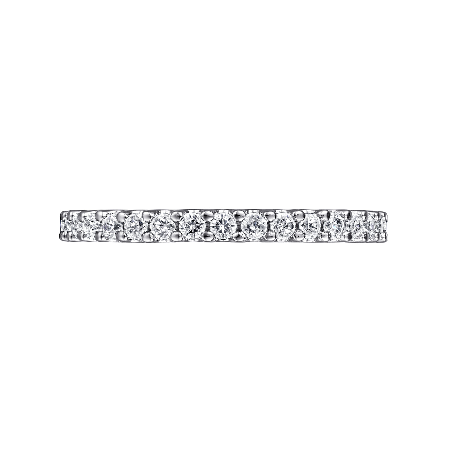 Prong Set Diamond Eternity Band in 14K White Gold, photograph 5