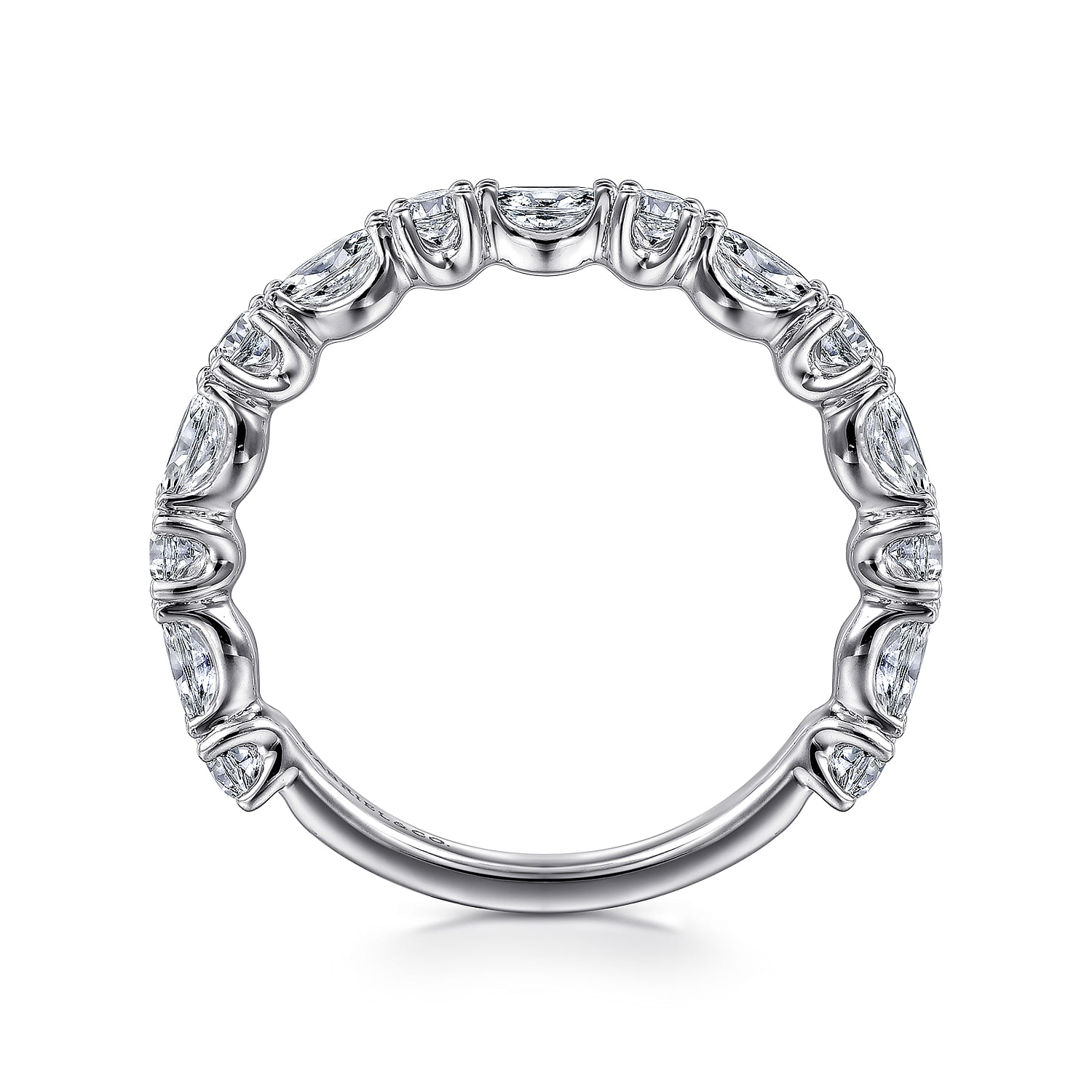 and Diamond Anniversary Band in 14K White Gold, photograph 2