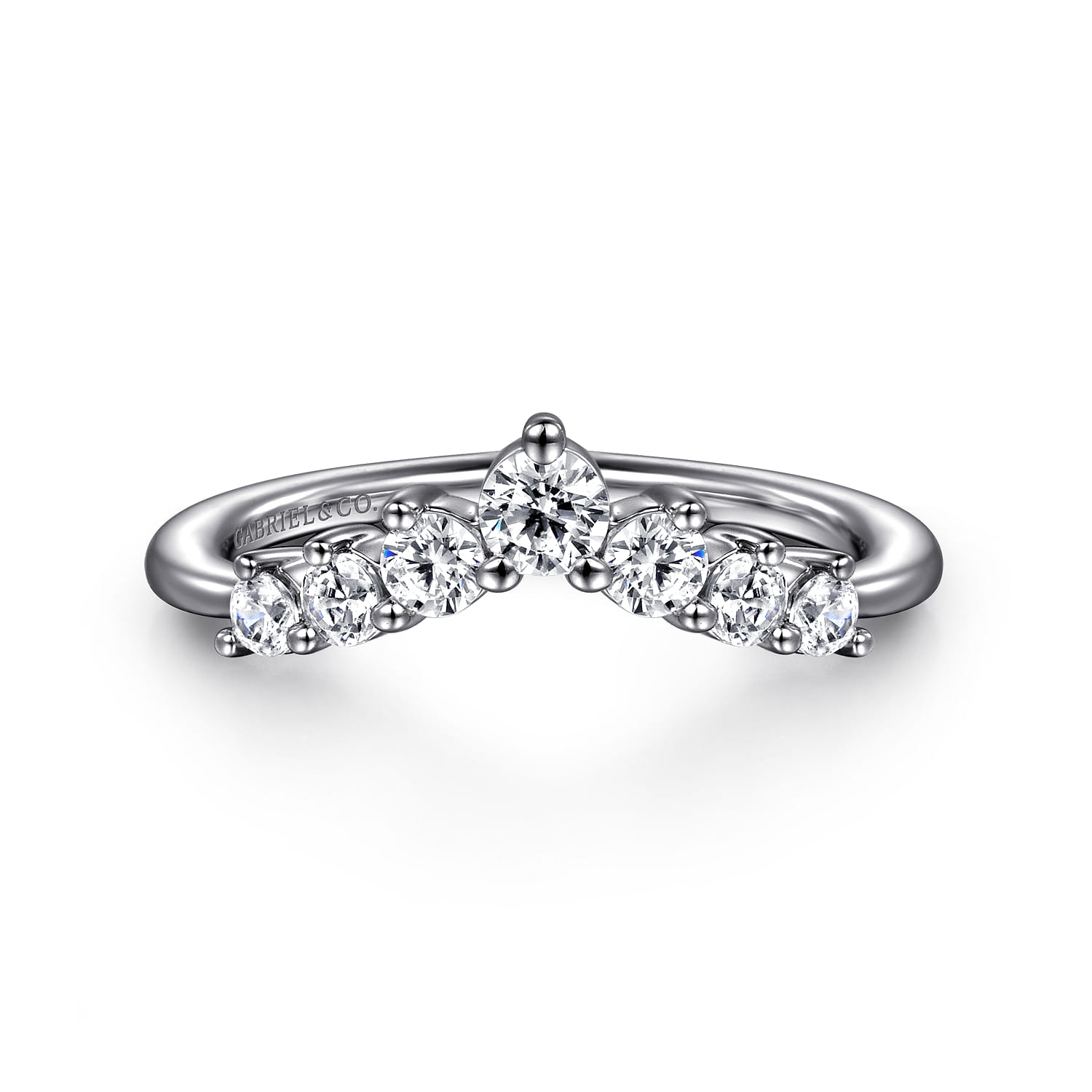 Curved-Diamond Anniversary Band