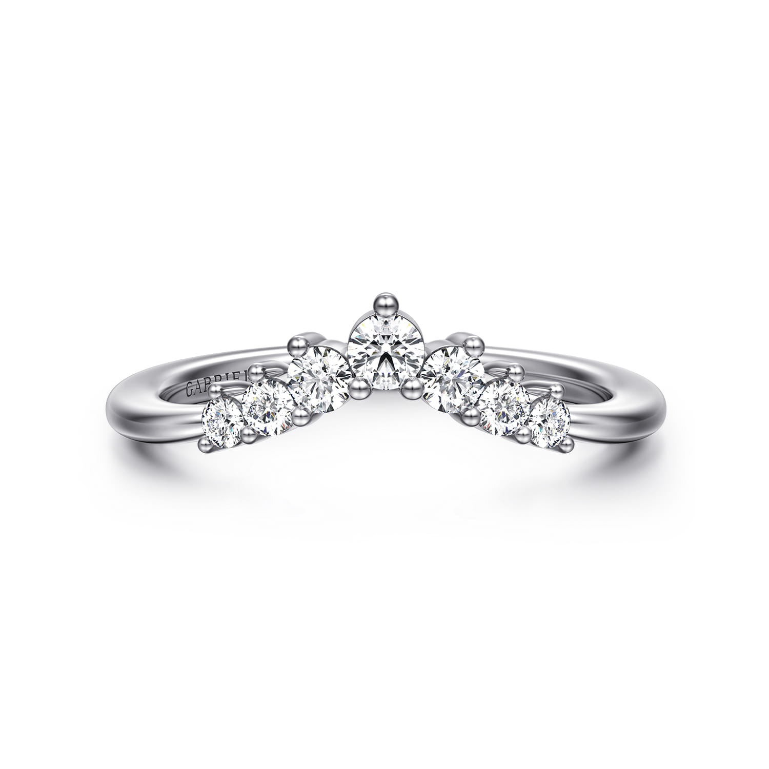 Curved-Diamond Anniversary Band
