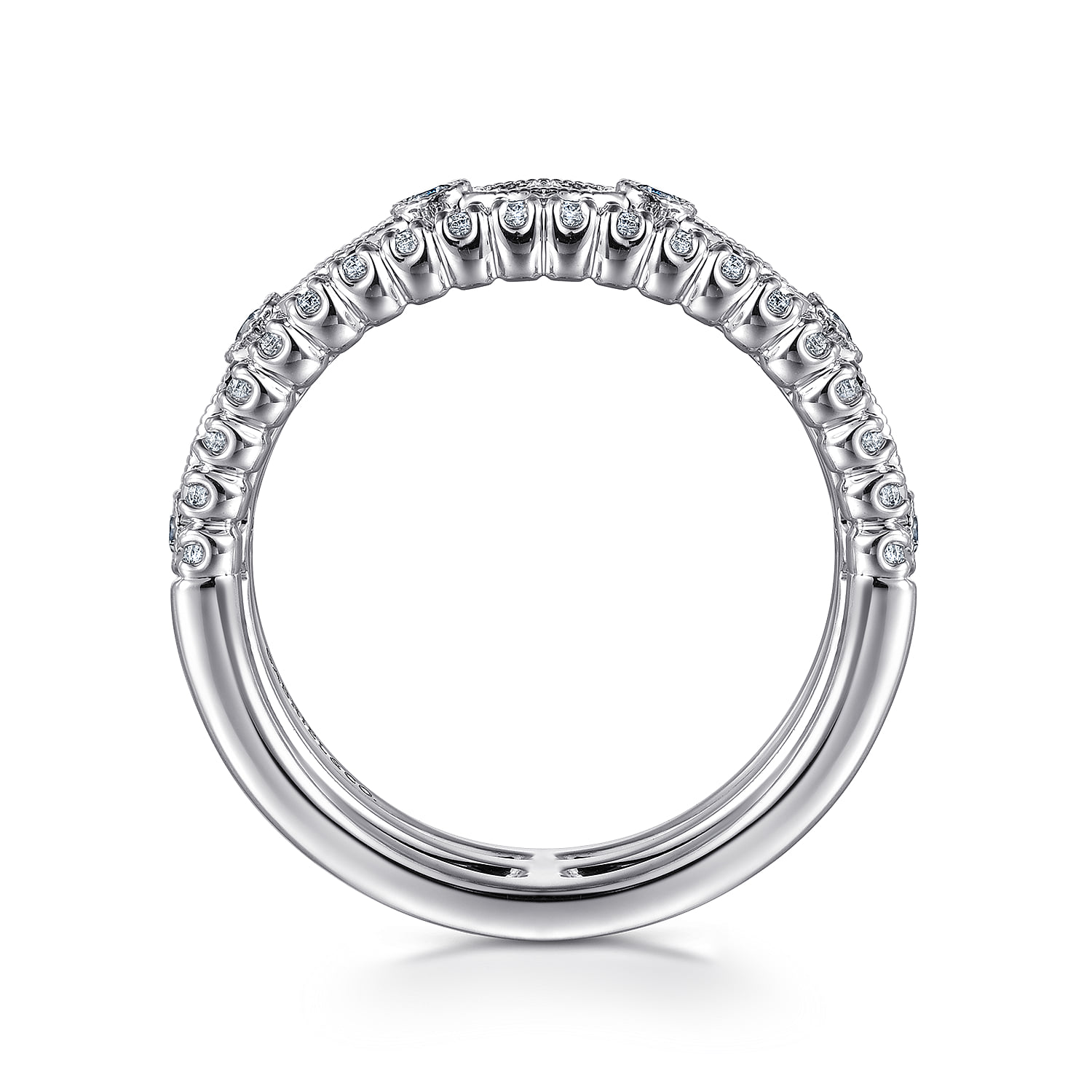 Diamond Anniversary Band in 14K White Gold, photograph 2