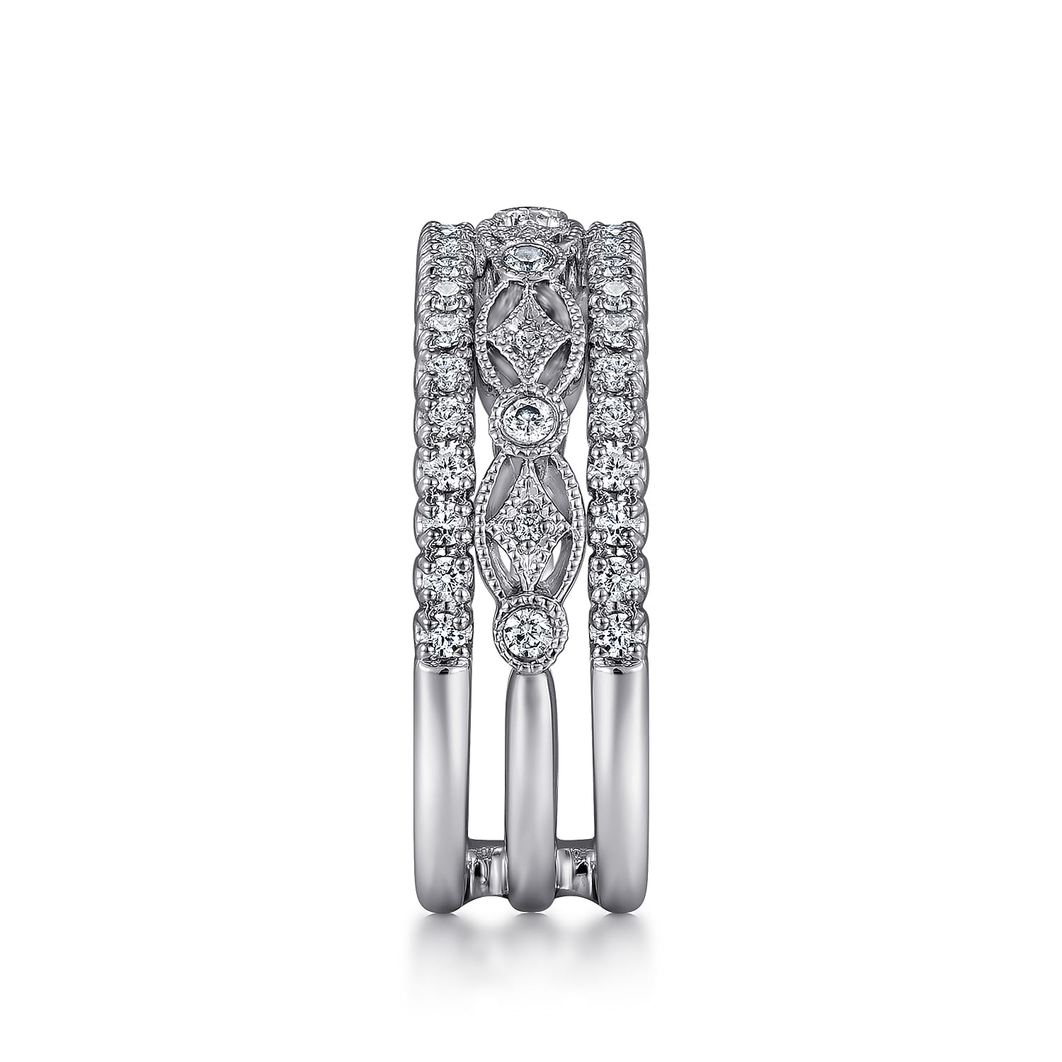 Diamond Anniversary Band in 14K White Gold, photograph 4