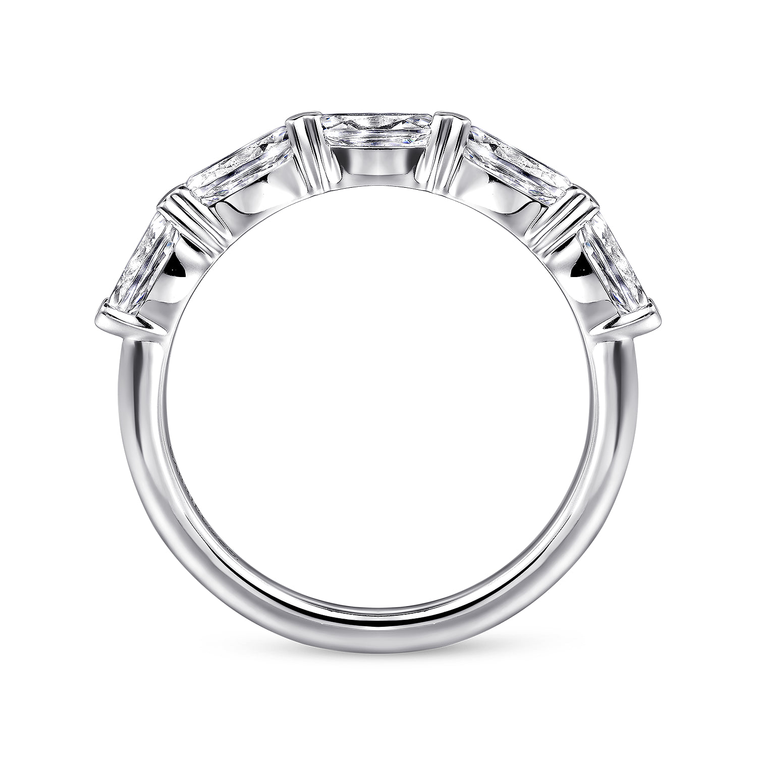 Diamond Anniversary Band in 14K White Gold, photograph 2