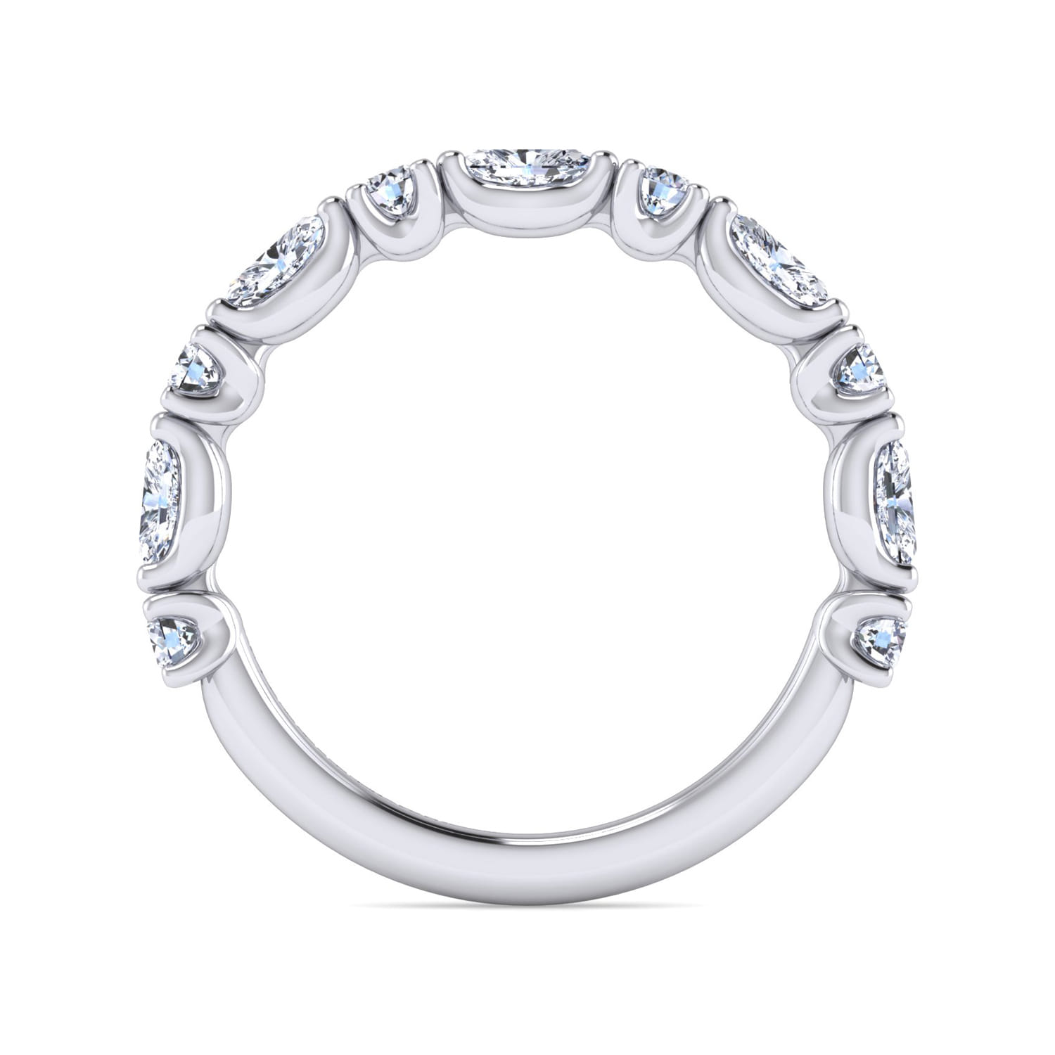 and Diamond Anniversary Band in 14K White Gold, photograph 2