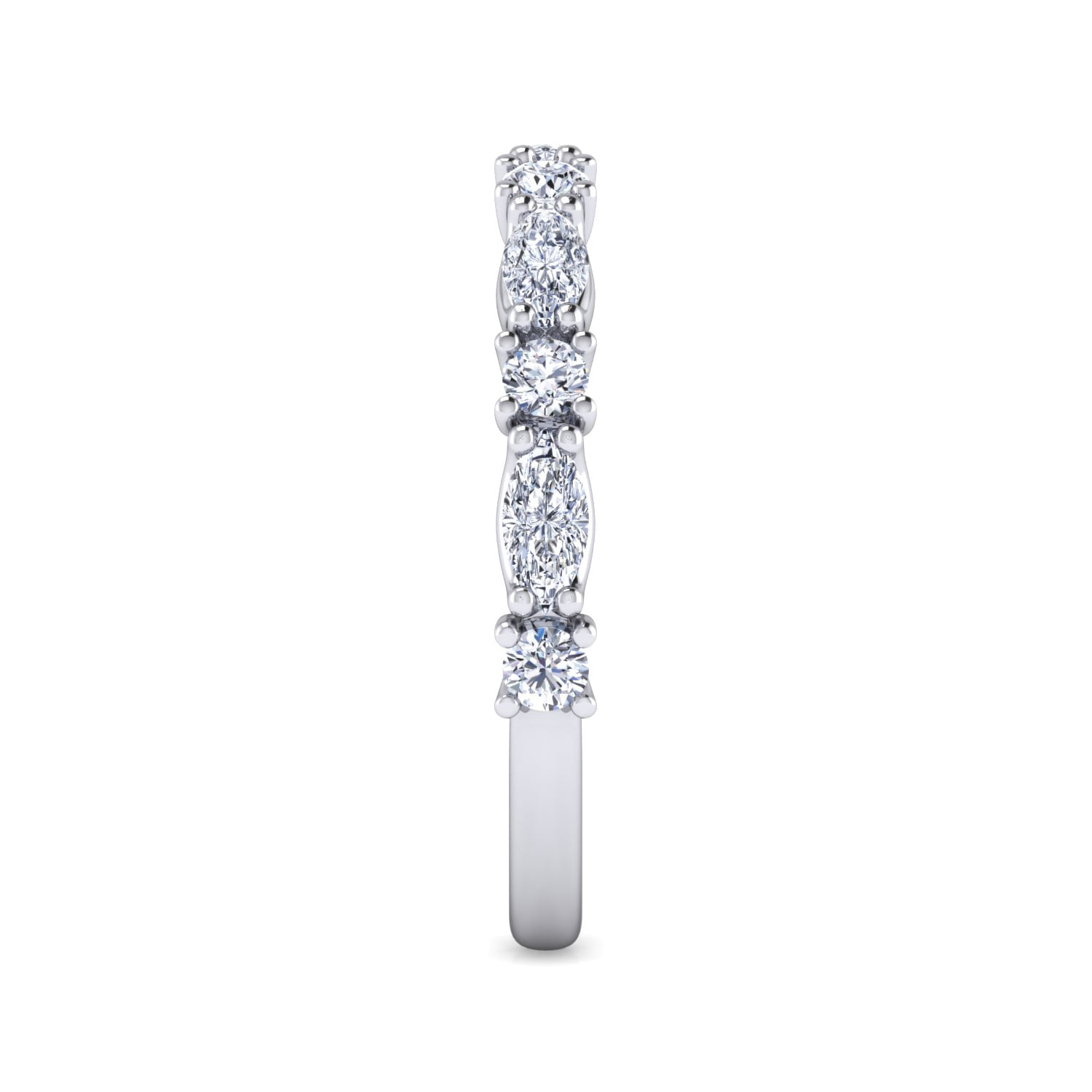 and Diamond Anniversary Band in 14K White Gold, photograph 4