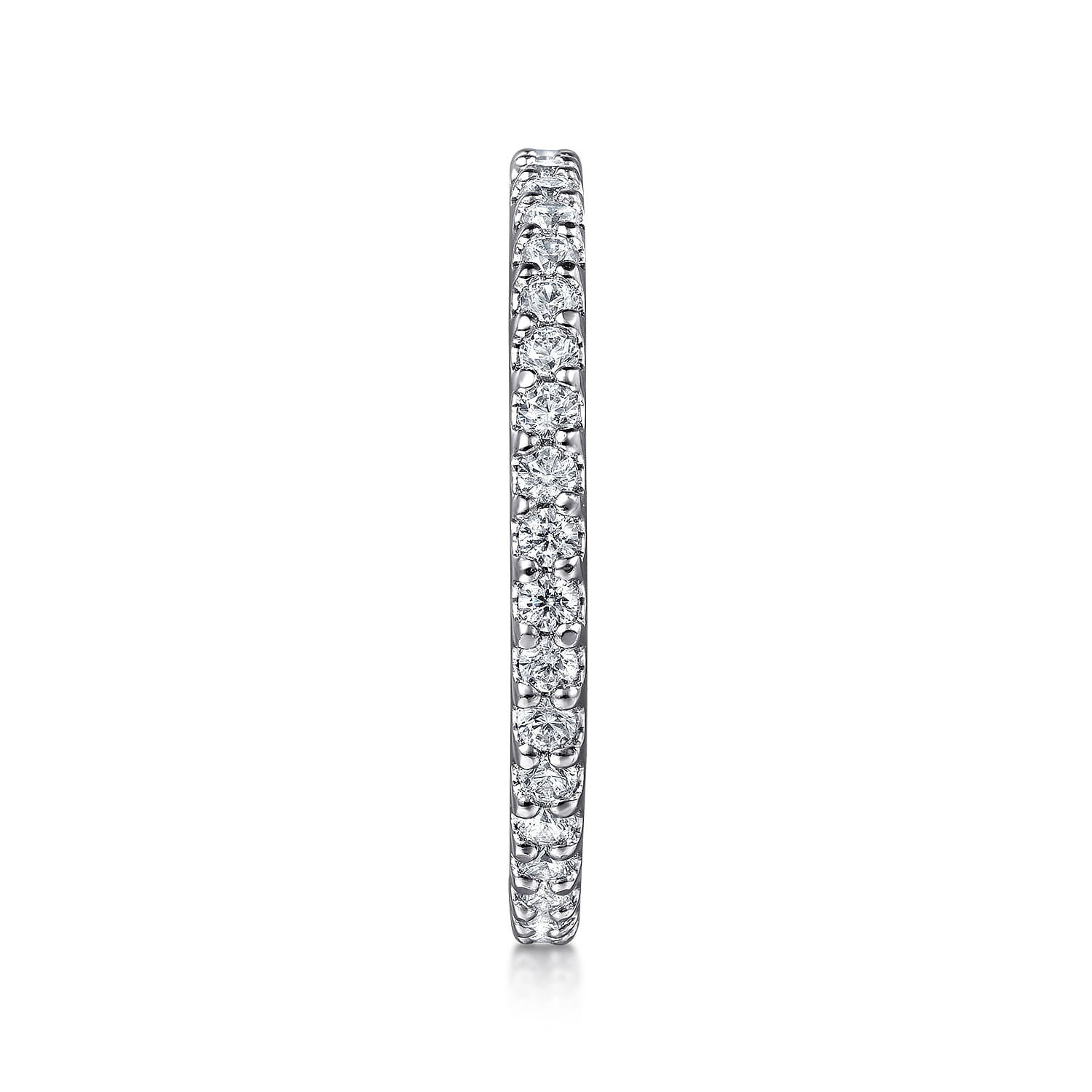 French Pave Set Diamond Eternity Band in 14K White Gold, photograph 4