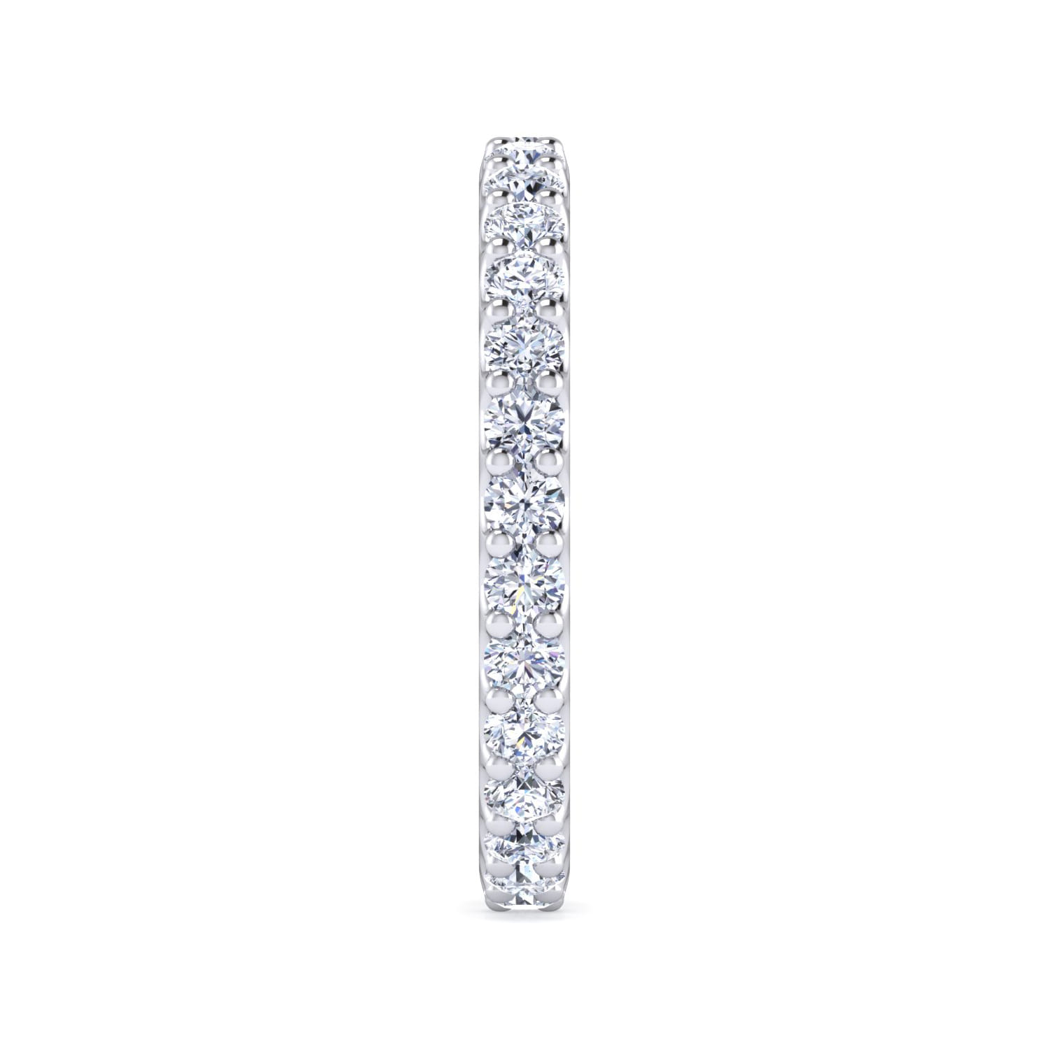 French Pave Set Diamond Eternity Band in 14K White Gold, photograph 4
