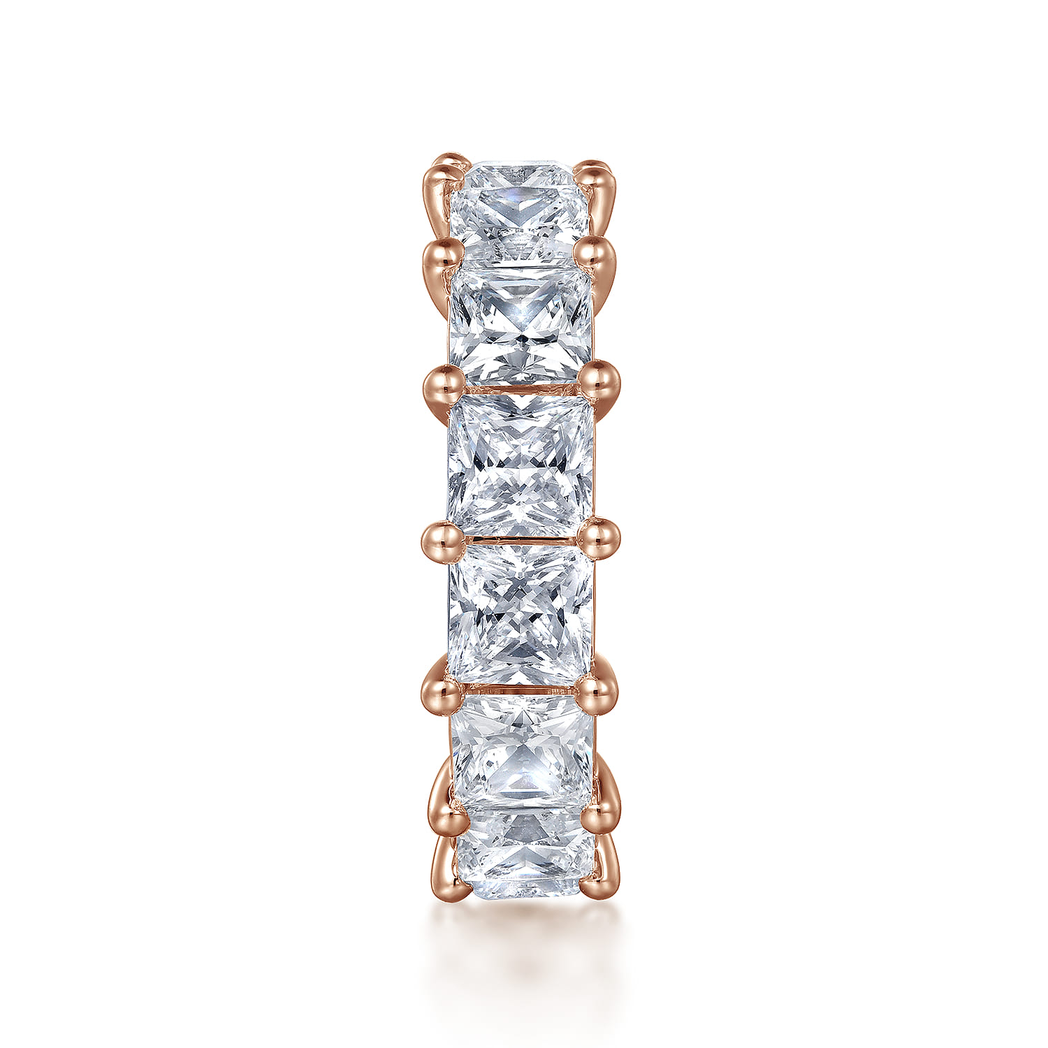 Shared Prong Diamond Eternity Band in 14K Rose Gold, photograph 4
