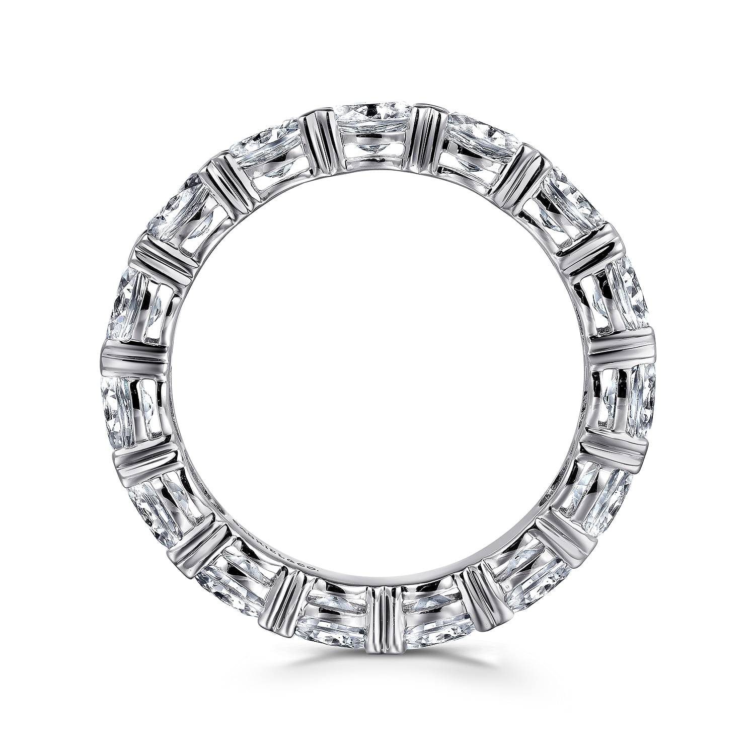 East West Diamond Eternity Band in 14K White Gold, photograph 2