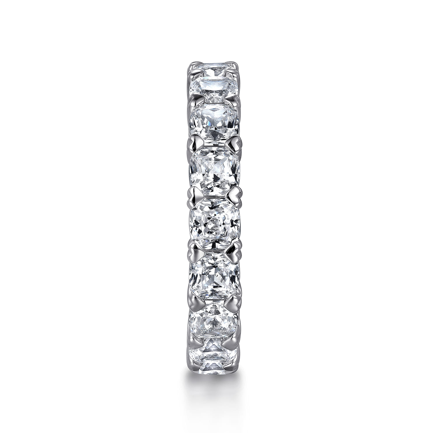 Diamond Eternity Band with Prongs in 14K White Gold, photograph 4