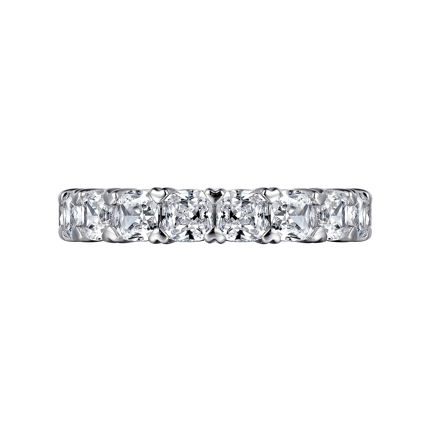 Diamond Eternity Band with Prongs in 14K White Gold, photograph 6