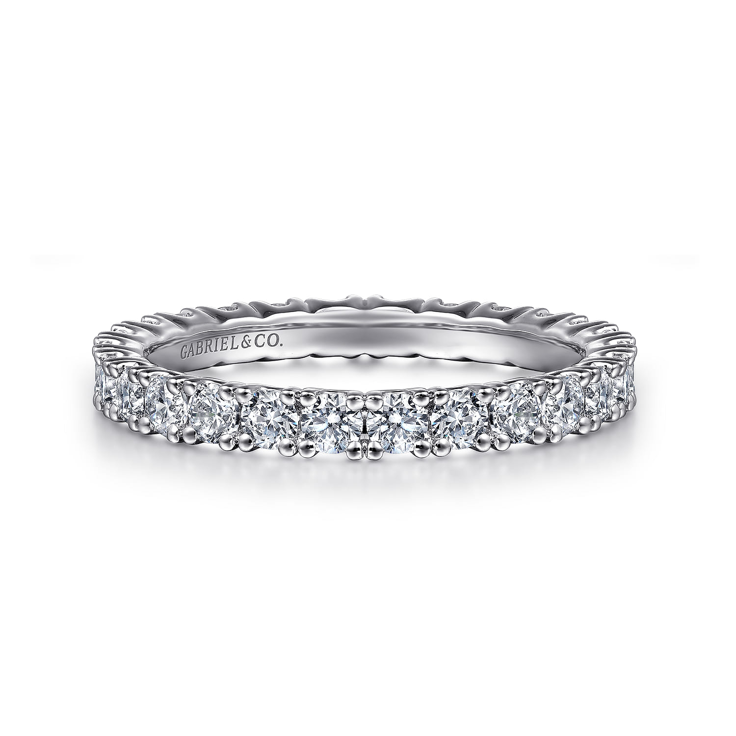 Prong Set Diamond Eternity Band in 14K White Gold