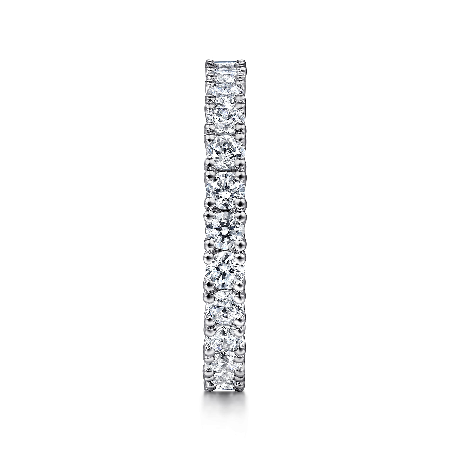 Prong Set Diamond Eternity Band in 14K White Gold, photograph 4