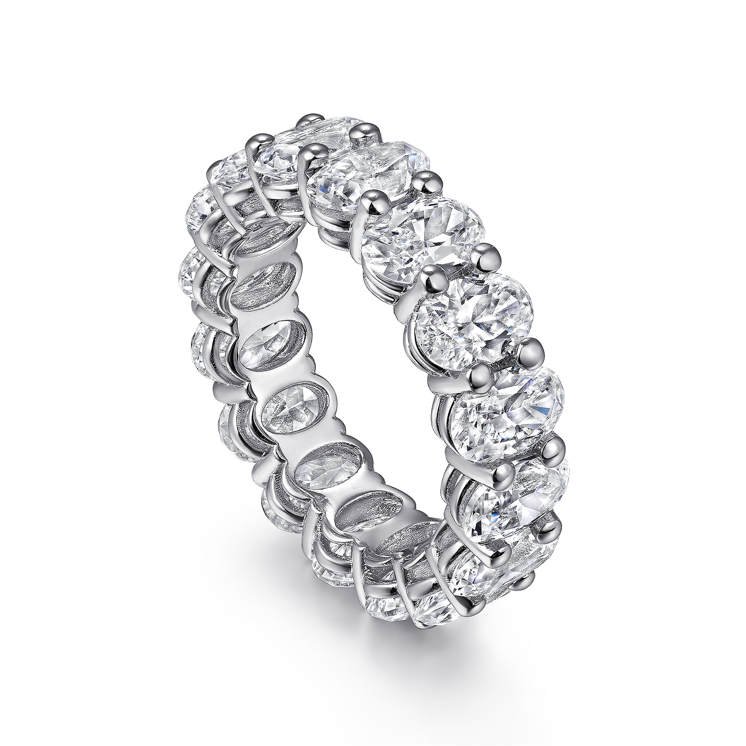 Diamond Eternity Band in 14K White Gold, photograph 3