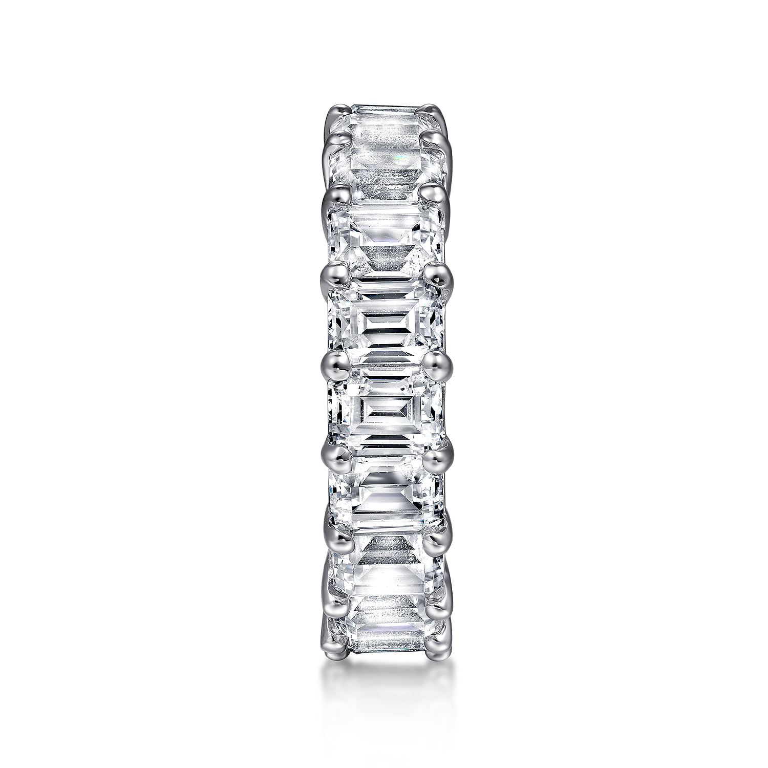 Shared Prong Diamond Eternity Band in 14K White Gold, photograph 4