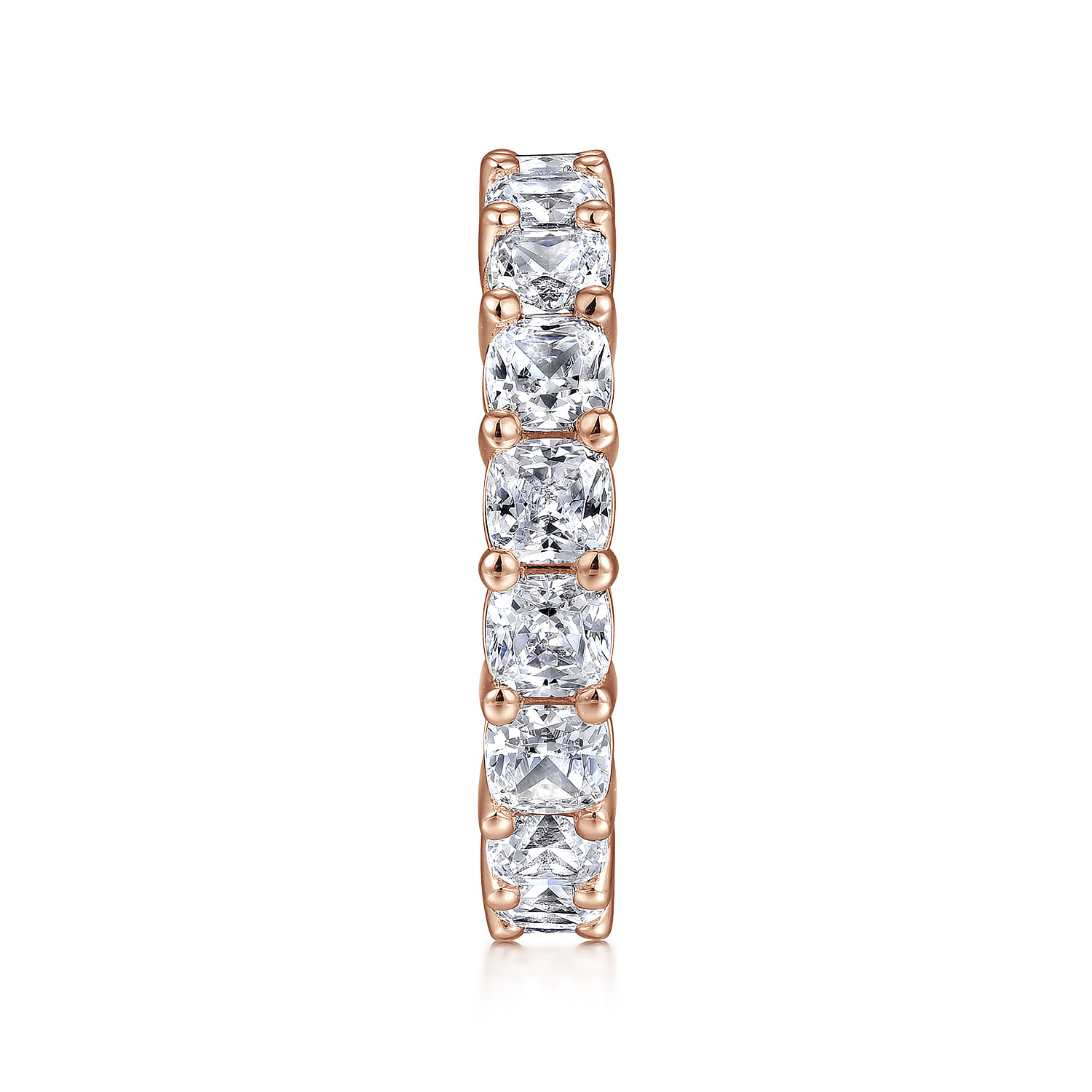 Shared Prong Diamond Eternity Band in 14K Rose Gold, photograph 4