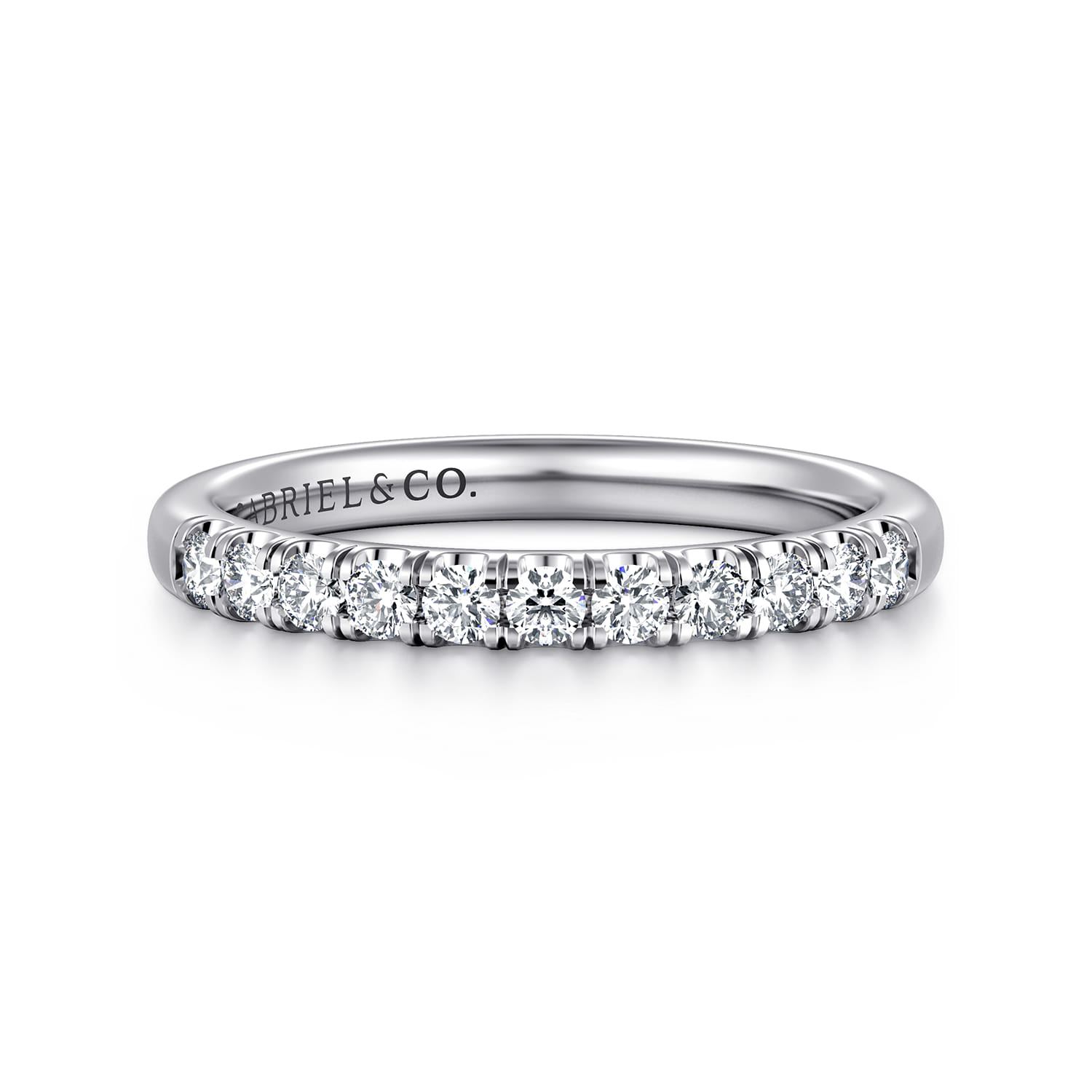 11 Stone French Pave Diamond Wedding Band