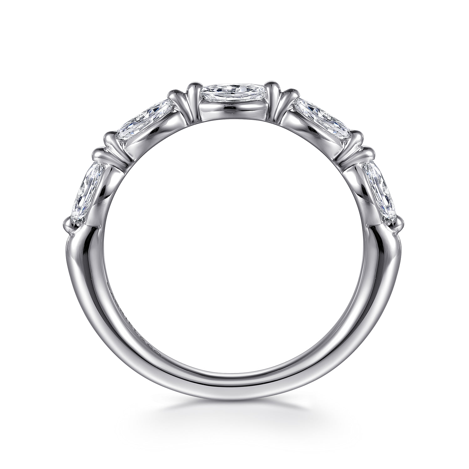 Diamond Anniversary Band in 14K White Gold, photograph 2