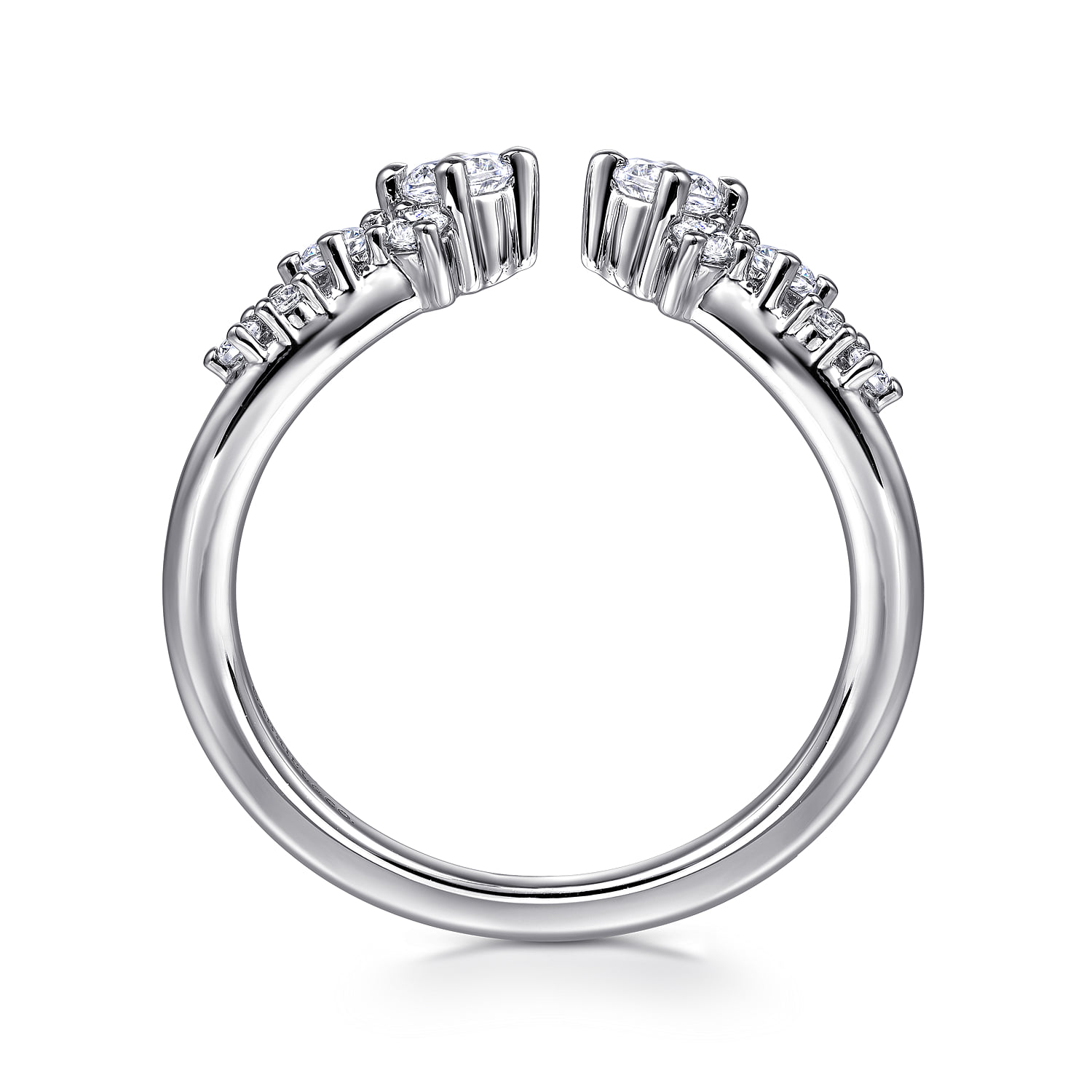 Open Diamond Anniversary Ring in 14K White Gold, photograph 2