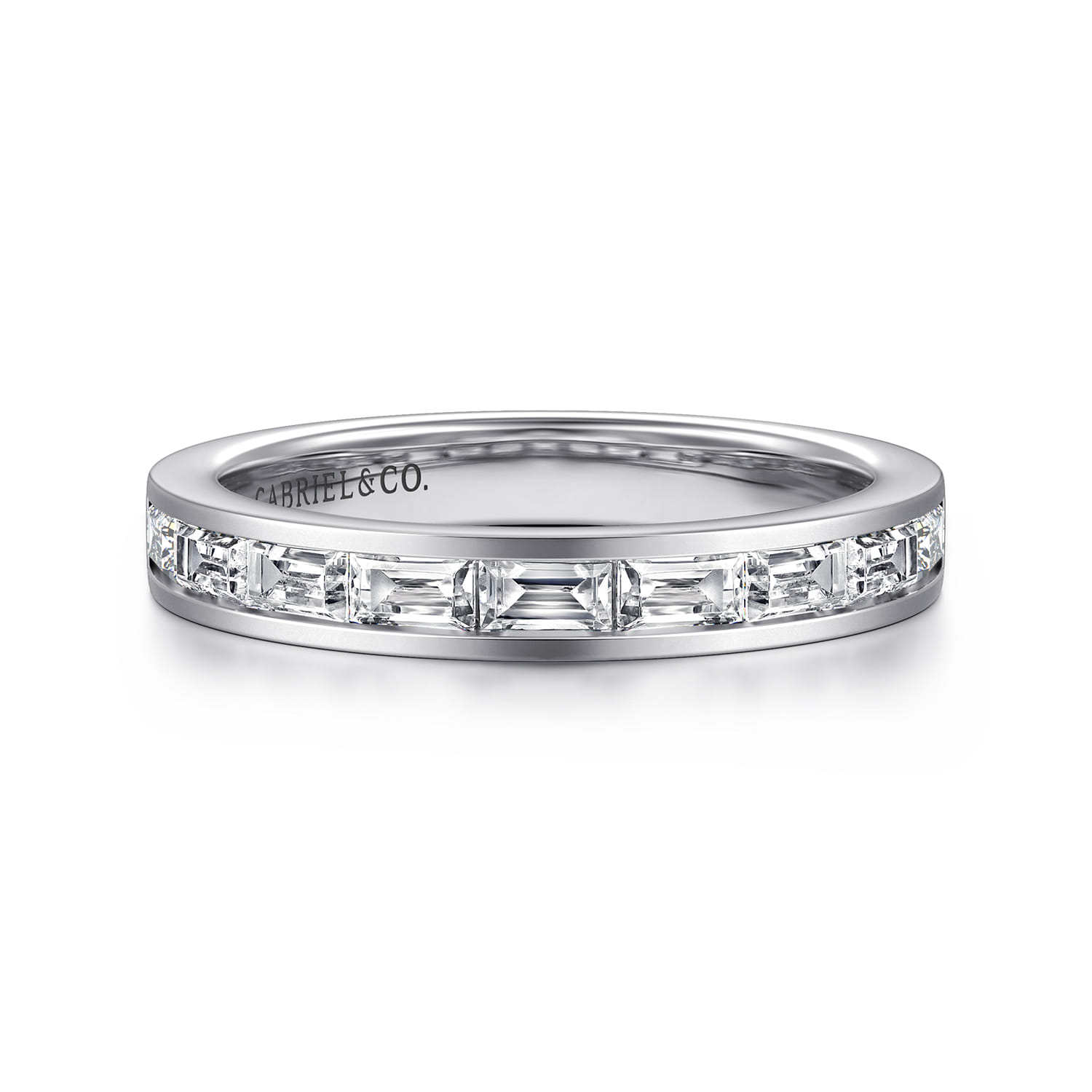 Channel Set Baguette Diamond Anniversary Band
