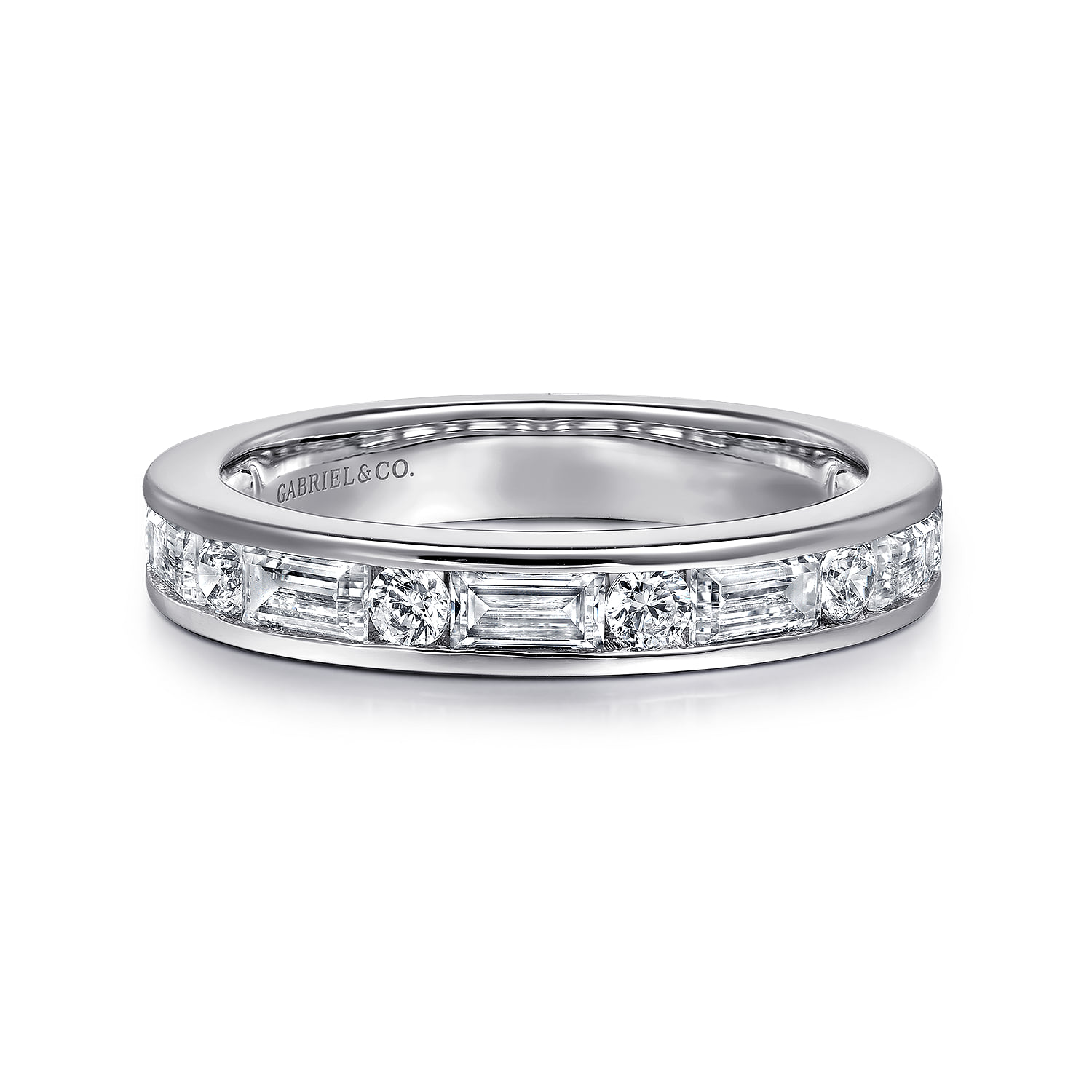 Channel Baguette and Diamond Anniversary Band