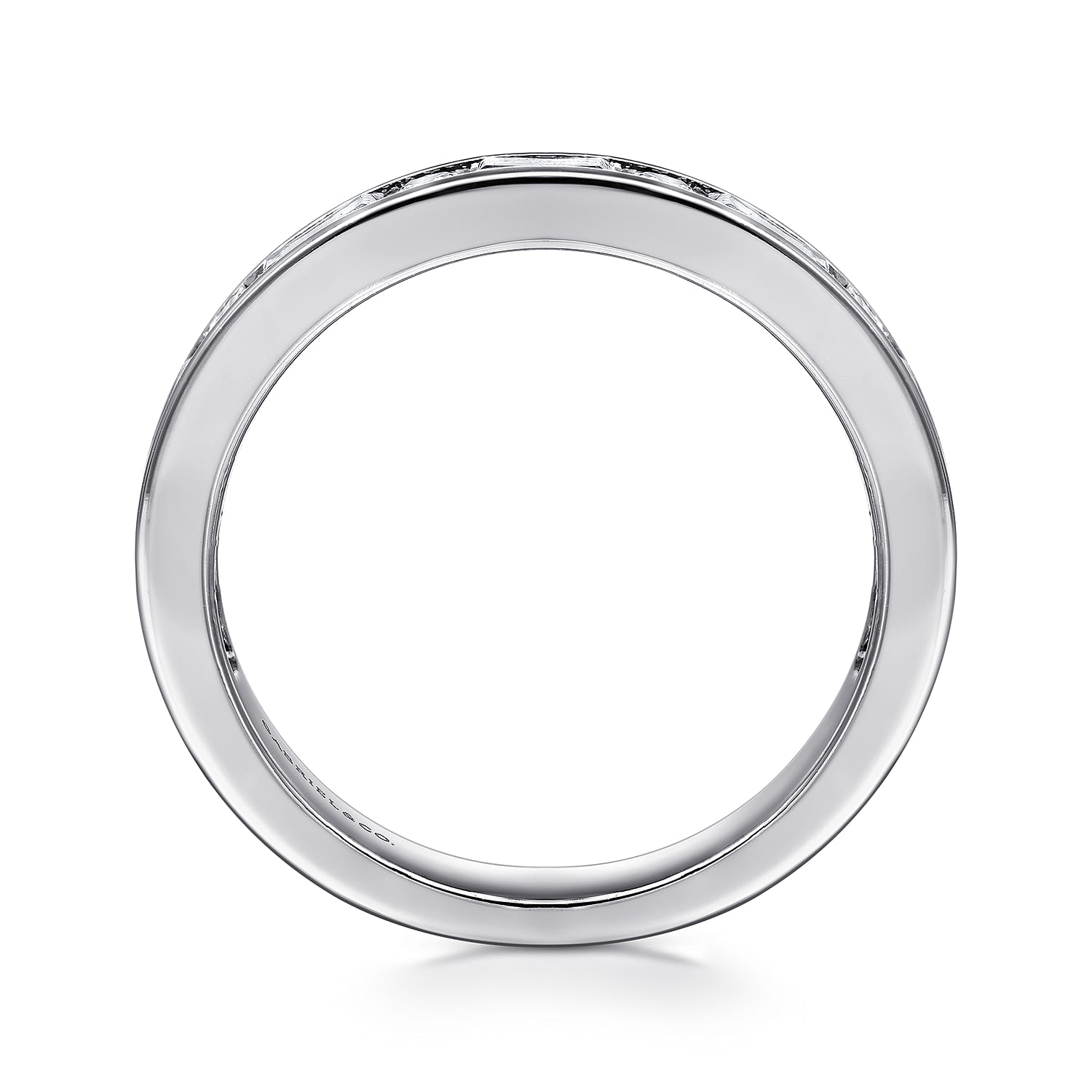 Channel Baguette and Diamond Anniversary Band in 14K White Gold, photograph 2