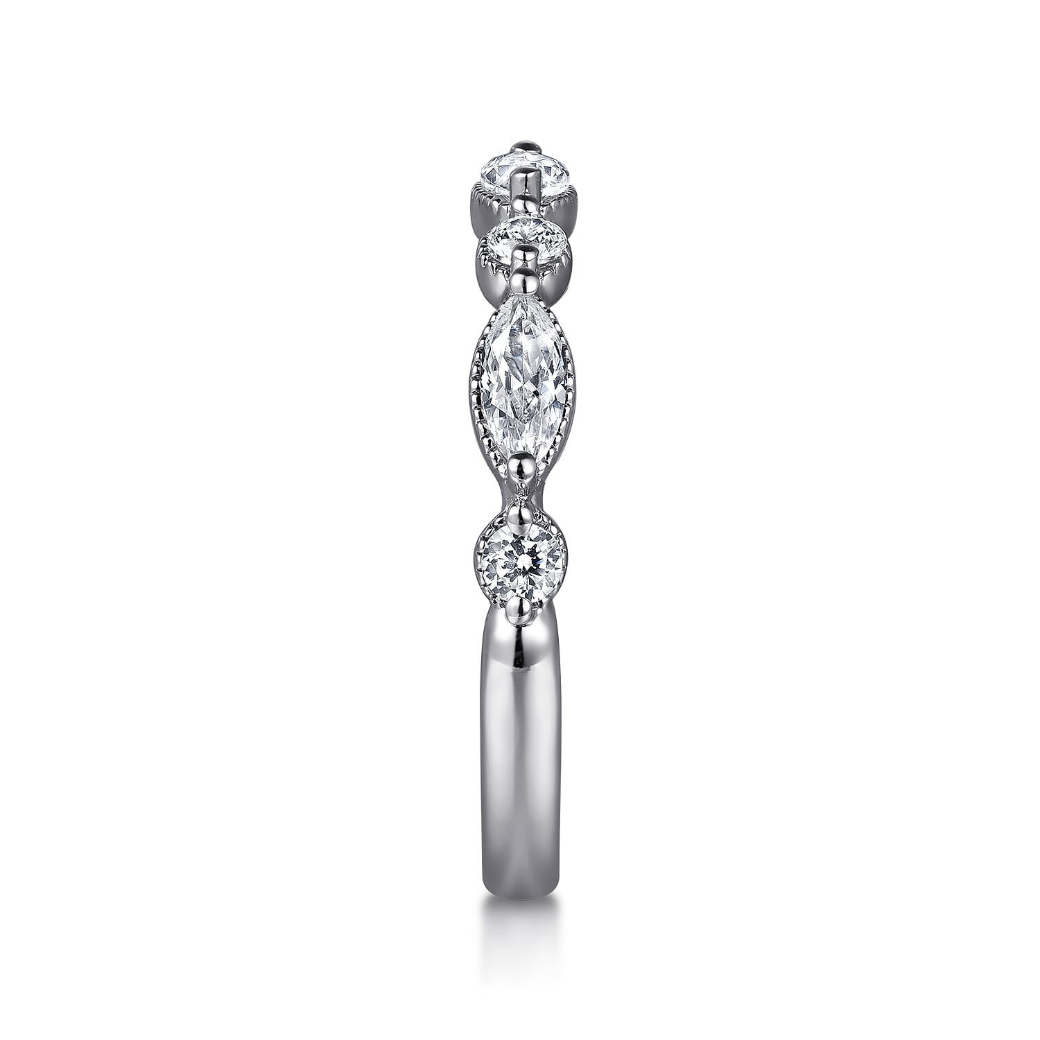 and Diamond Anniversary Band in 14K White Gold, photograph 4