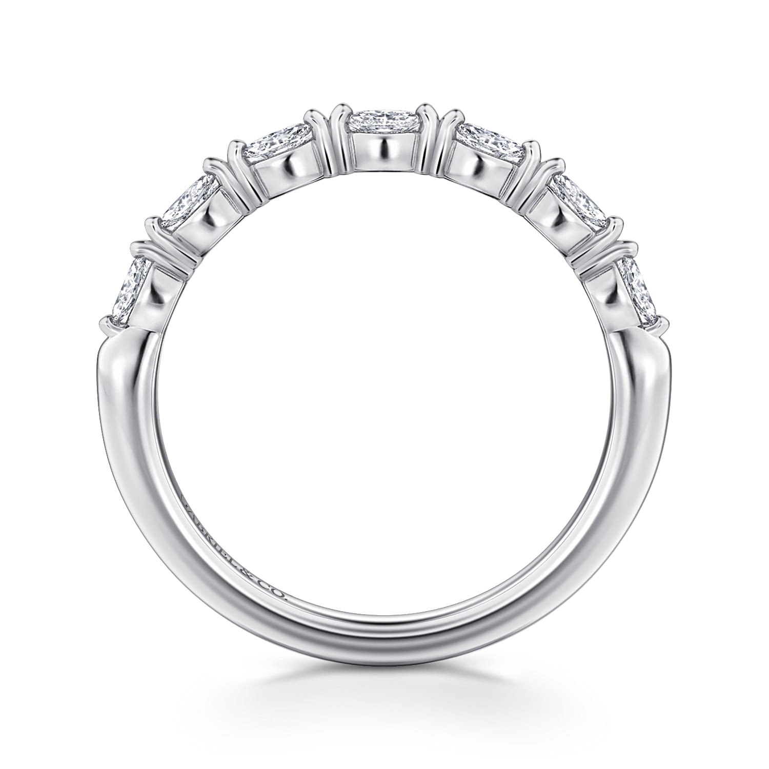 Diamond Anniversary Band in 14K White Gold, photograph 2
