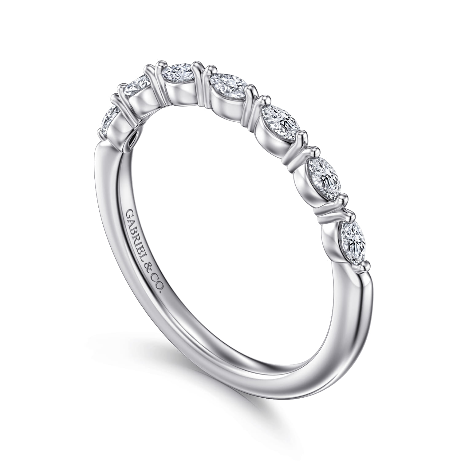Diamond Anniversary Band in 14K White Gold, photograph 3